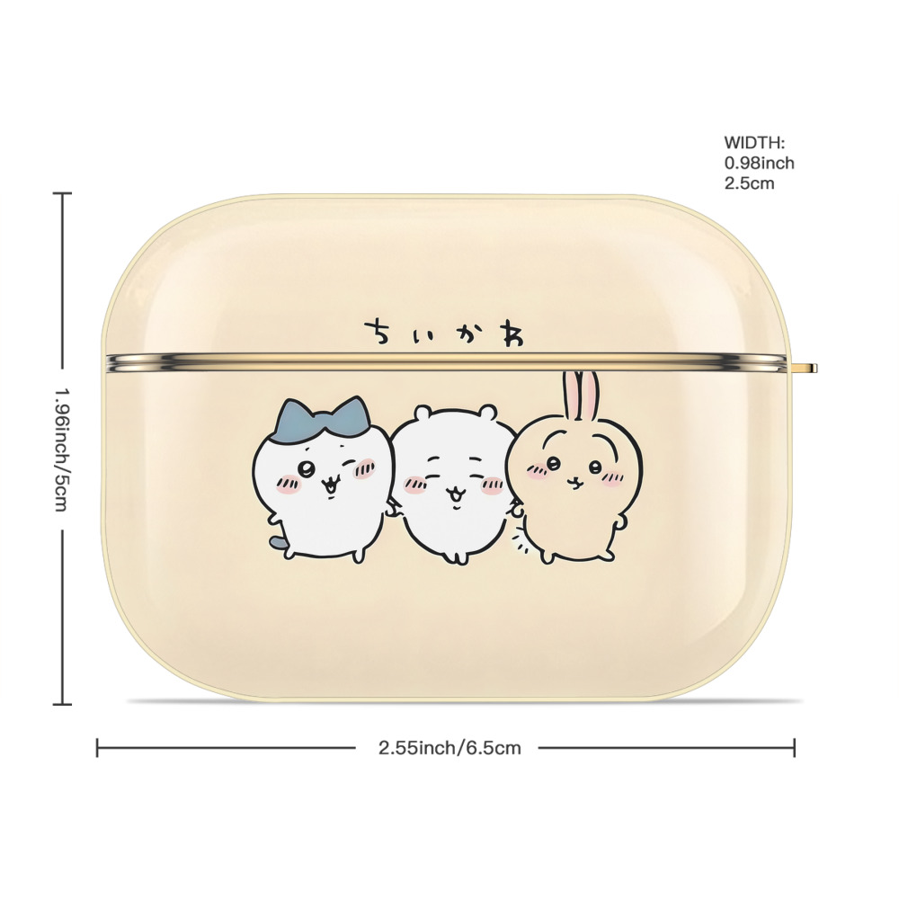 ちいかわ Chii-kawa 【AirPods Pro用】ハードシェル保護ケース｜耐衝撃・防指紋・カラビナ付き商品仕様