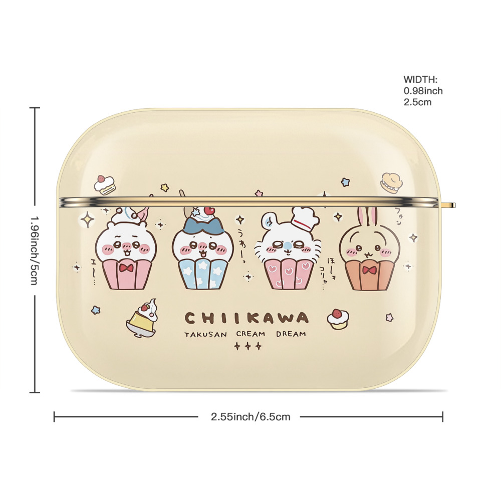 ちいかわ Chii-kawa 【AirPods Pro用】ハードシェル保護ケース｜耐衝撃・防指紋・カラビナ付き商品仕様