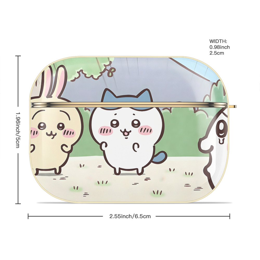 ちいかわ Chii-kawa 【AirPods Pro用】ハードシェル保護ケース｜耐衝撃・防指紋・カラビナ付き商品仕様