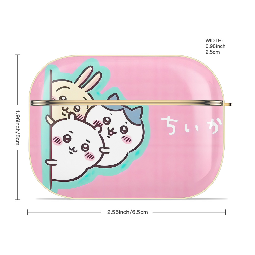 ちいかわ Chii-kawa 【AirPods Pro用】ハードシェル保護ケース｜耐衝撃・防指紋・カラビナ付き商品仕様