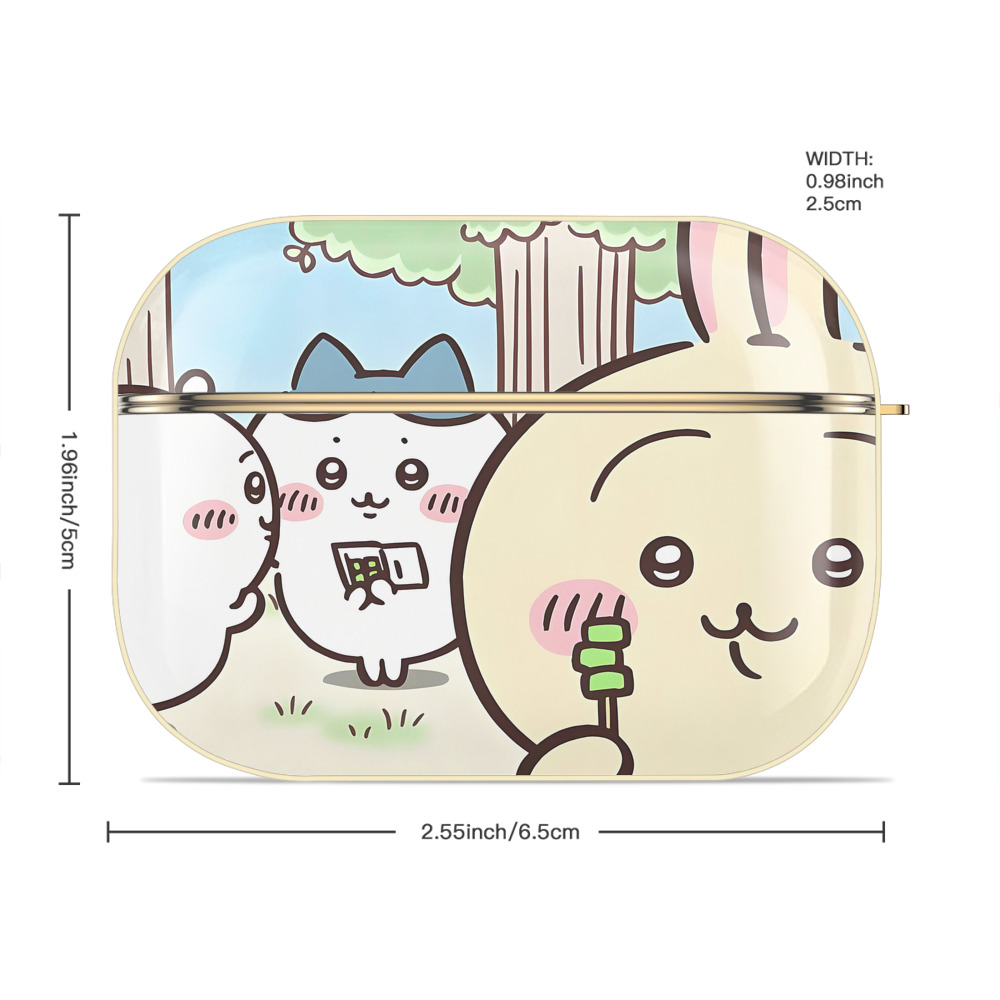 ちいかわ Chii-kawa 【AirPods Pro用】ハードシェル保護ケース｜耐衝撃・防指紋・カラビナ付き商品仕様