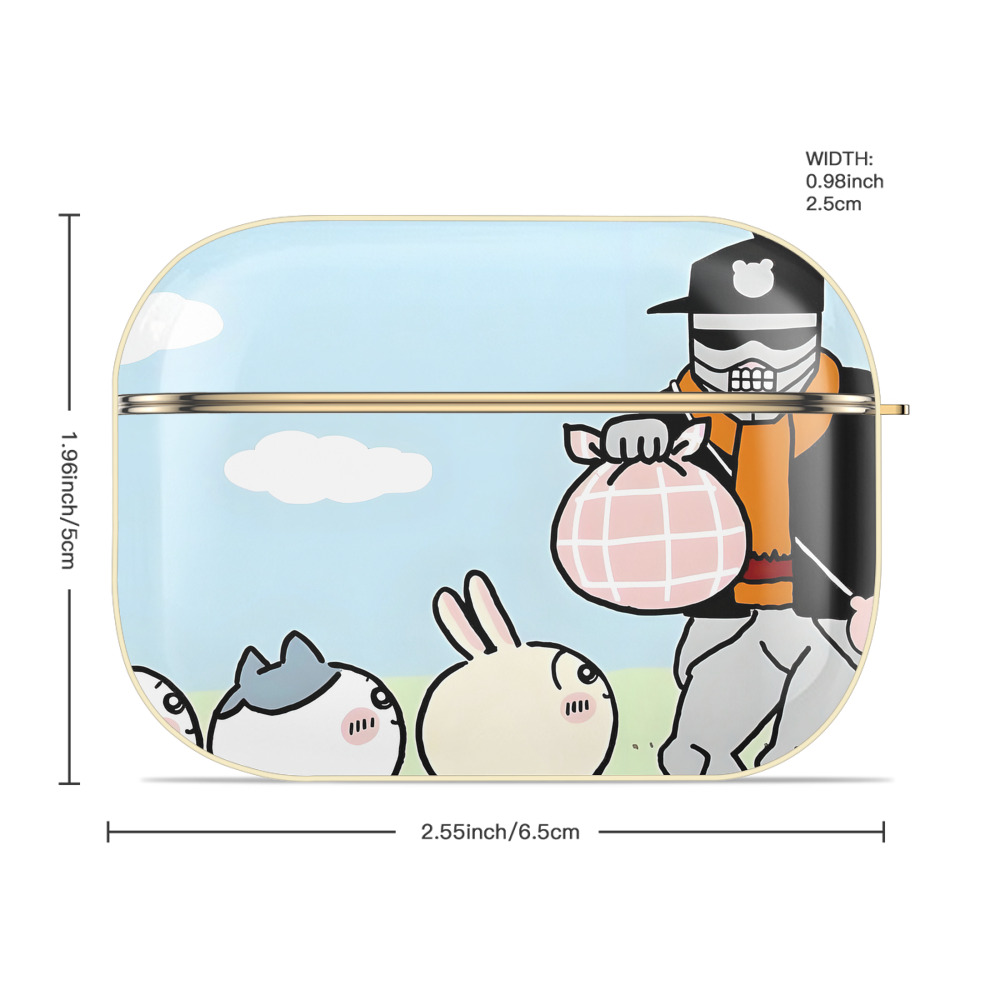 ちいかわ Chii-kawa 【AirPods Pro用】ハードシェル保護ケース｜耐衝撃・防指紋・カラビナ付き商品仕様