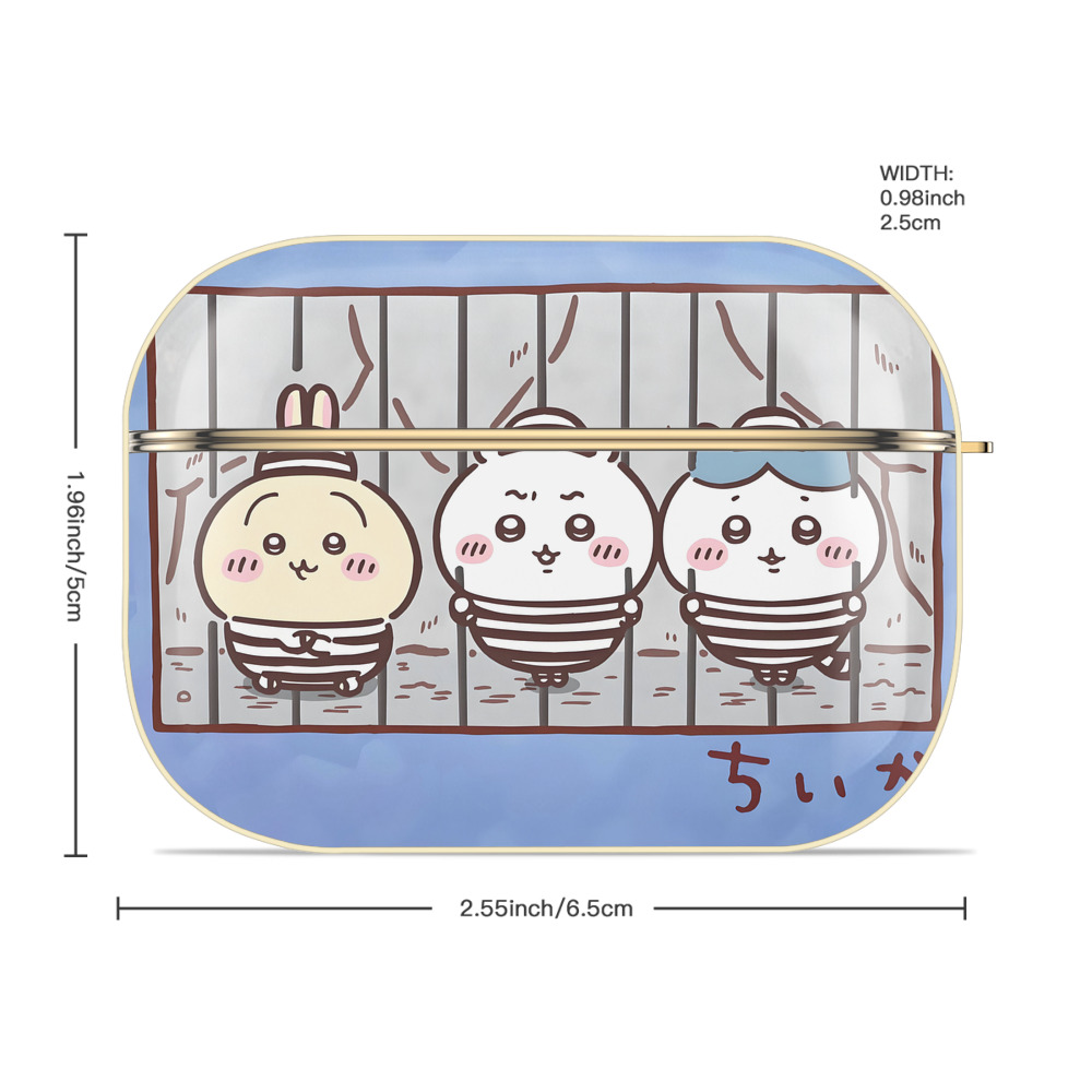 ちいかわ Chii-kawa 【AirPods Pro用】ハードシェル保護ケース｜耐衝撃・防指紋・カラビナ付き商品仕様