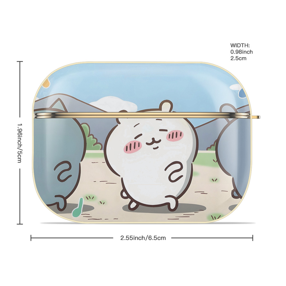 ちいかわ Chii-kawa 【AirPods Pro用】ハードシェル保護ケース｜耐衝撃・防指紋・カラビナ付き商品仕様
