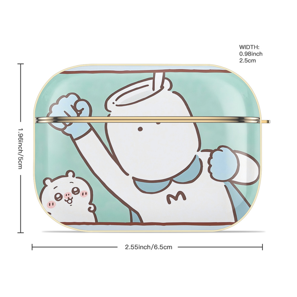 ちいかわ Chii-kawa 【AirPods Pro用】ハードシェル保護ケース｜耐衝撃・防指紋・カラビナ付き商品仕様