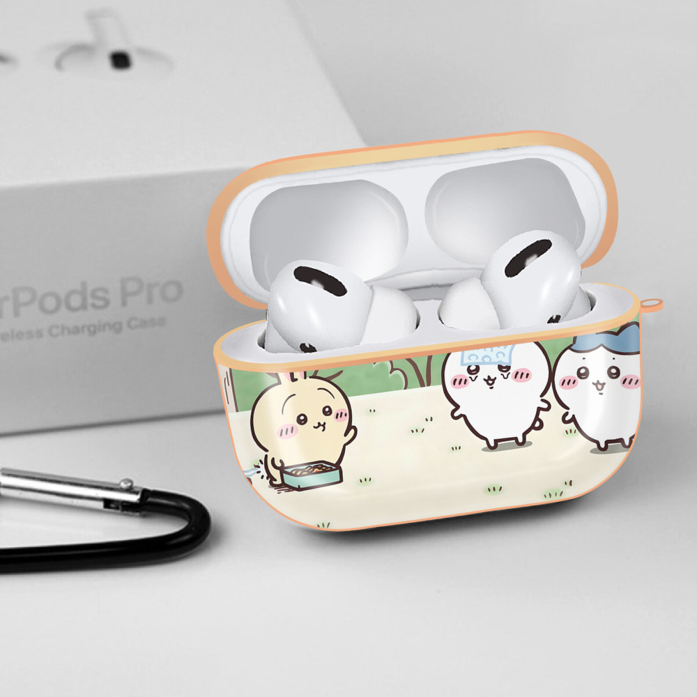 ちいかわ Chii-kawa 【AirPods Pro用】ハードシェル保護ケース｜耐衝撃・防指紋・カラビナ付き商品仕様