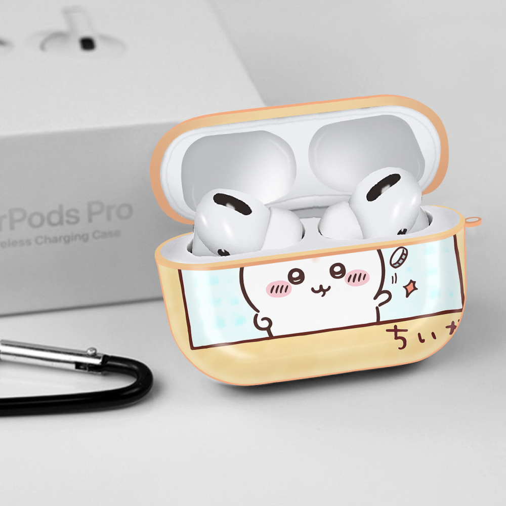 ちいかわ Chii-kawa 【AirPods Pro用】ハードシェル保護ケース｜耐衝撃・防指紋・カラビナ付き商品仕様