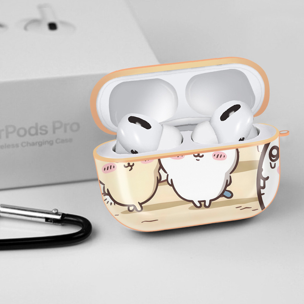 ちいかわ Chii-kawa 【AirPods Pro用】ハードシェル保護ケース｜耐衝撃・防指紋・カラビナ付き商品仕様