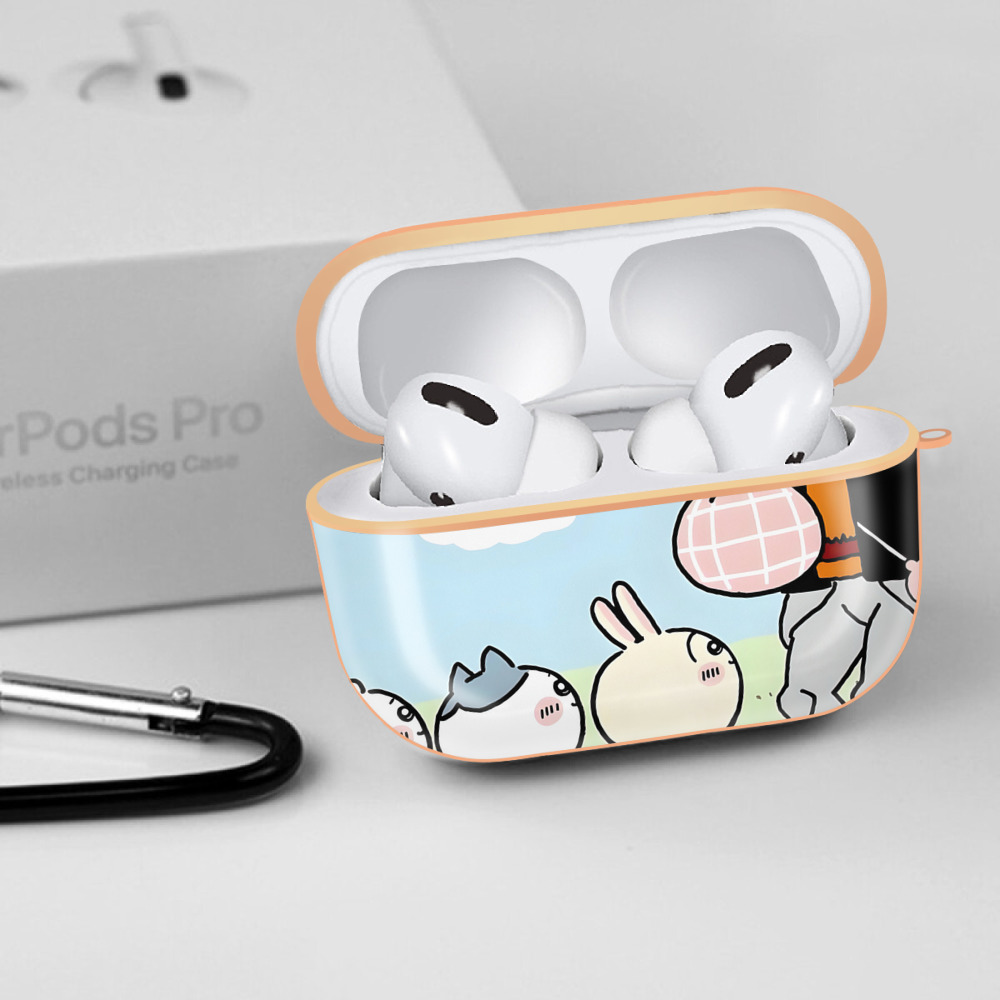 ちいかわ Chii-kawa 【AirPods Pro用】ハードシェル保護ケース｜耐衝撃・防指紋・カラビナ付き商品仕様