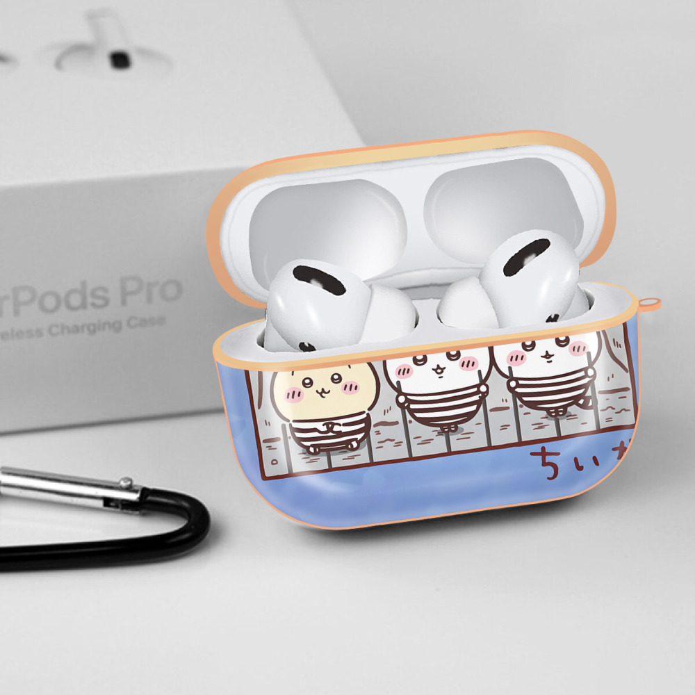 ちいかわ Chii-kawa 【AirPods Pro用】ハードシェル保護ケース｜耐衝撃・防指紋・カラビナ付き商品仕様