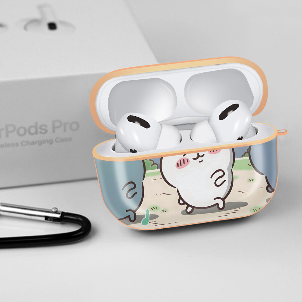 ちいかわ Chii-kawa 【AirPods Pro用】ハードシェル保護ケース｜耐衝撃・防指紋・カラビナ付き商品仕様