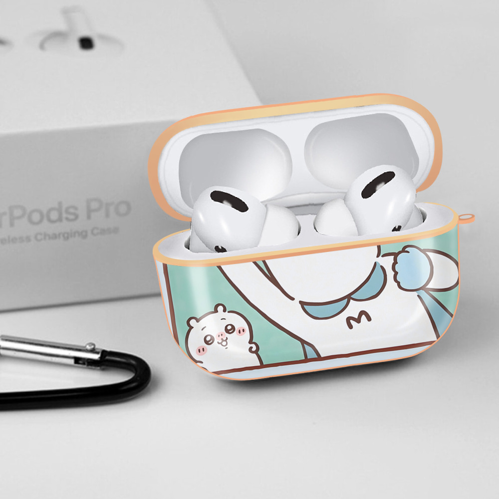 ちいかわ Chii-kawa 【AirPods Pro用】ハードシェル保護ケース｜耐衝撃・防指紋・カラビナ付き商品仕様