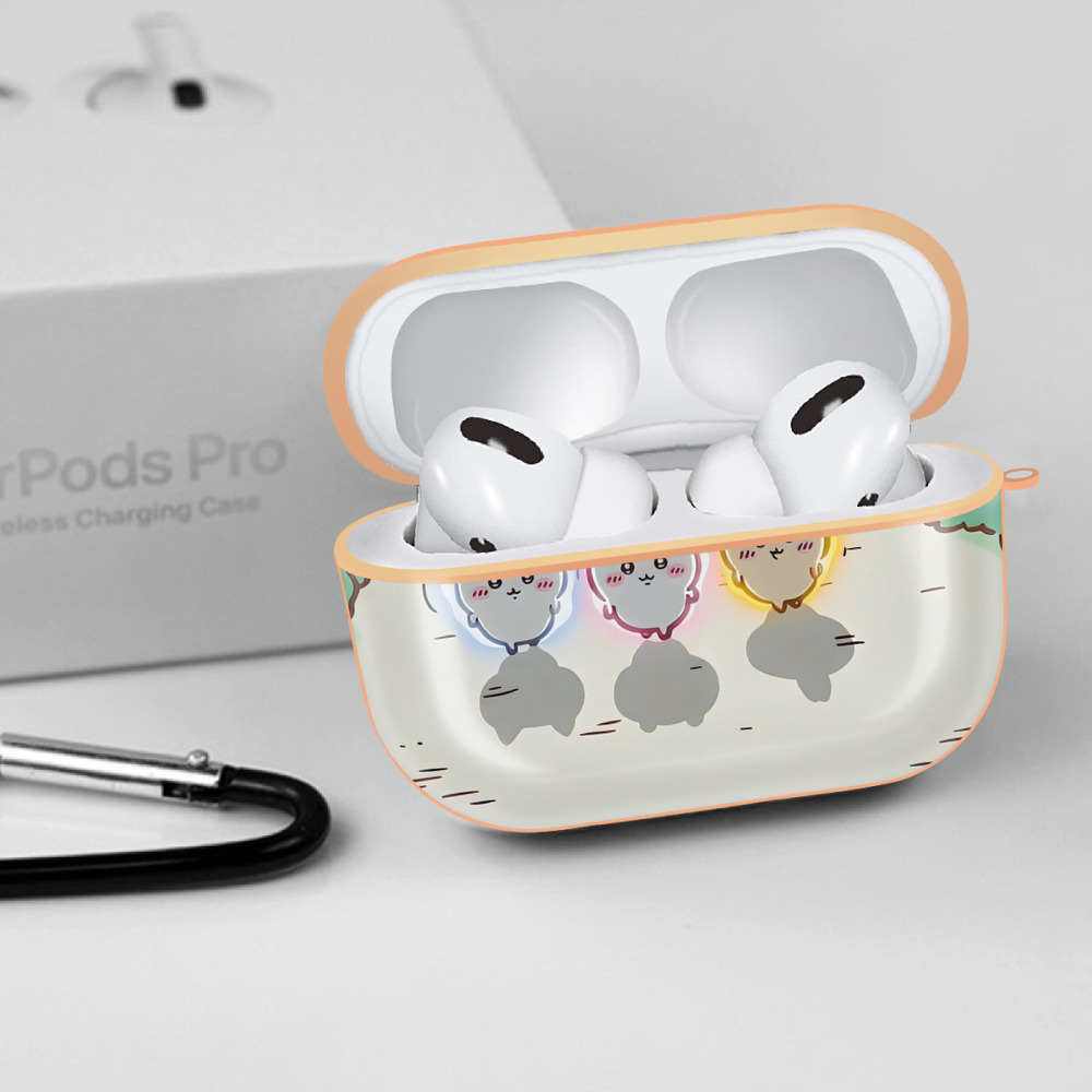 ちいかわ Chii-kawa 【AirPods Pro用】ハードシェル保護ケース｜耐衝撃・防指紋・カラビナ付き商品仕様