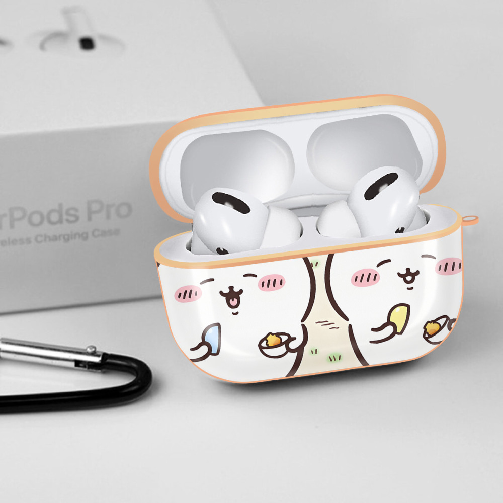 ちいかわ Chii-kawa 【AirPods Pro用】ハードシェル保護ケース｜耐衝撃・防指紋・カラビナ付き商品仕様