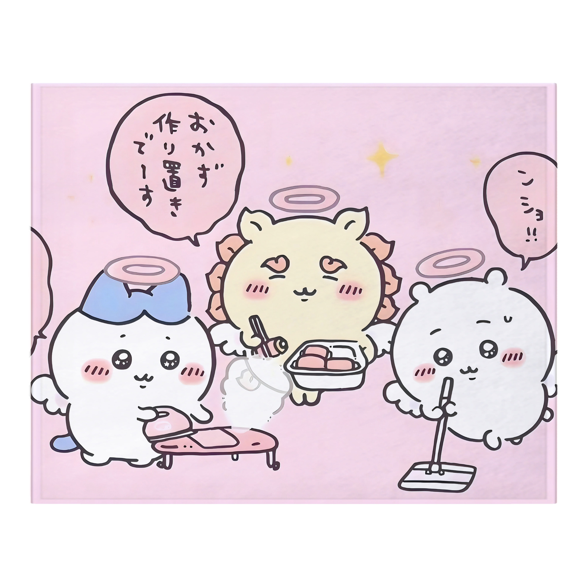 （画像用） ちいかわ Chii-kawa フランネルブランケット・多サイズ対応（横型）