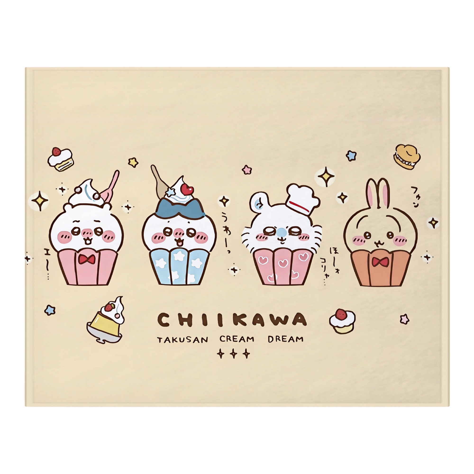 （画像用） ちいかわ Chii-kawa フランネルブランケット・多サイズ対応（横型）