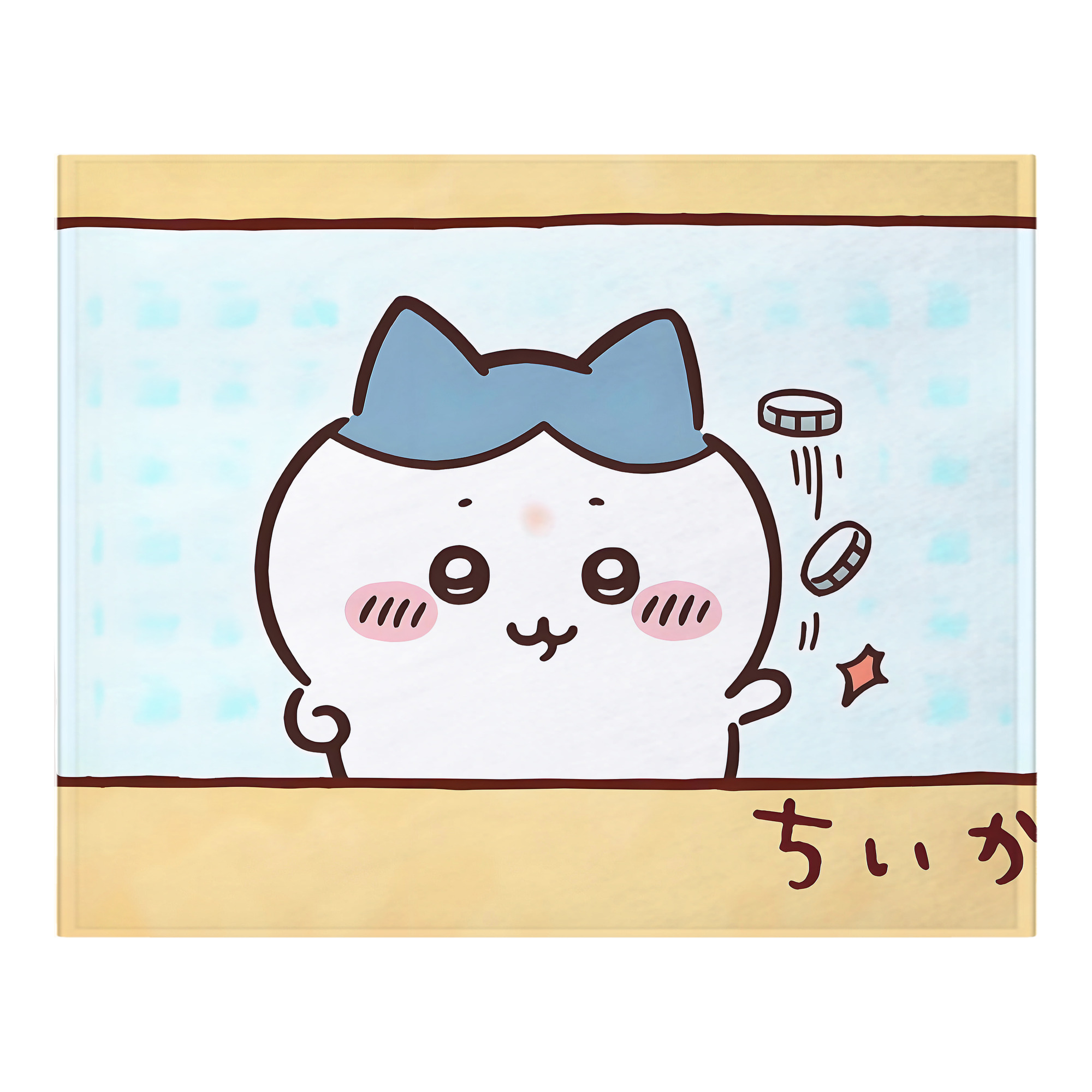 （画像用） ちいかわ Chii-kawa フランネルブランケット・多サイズ対応（横型）