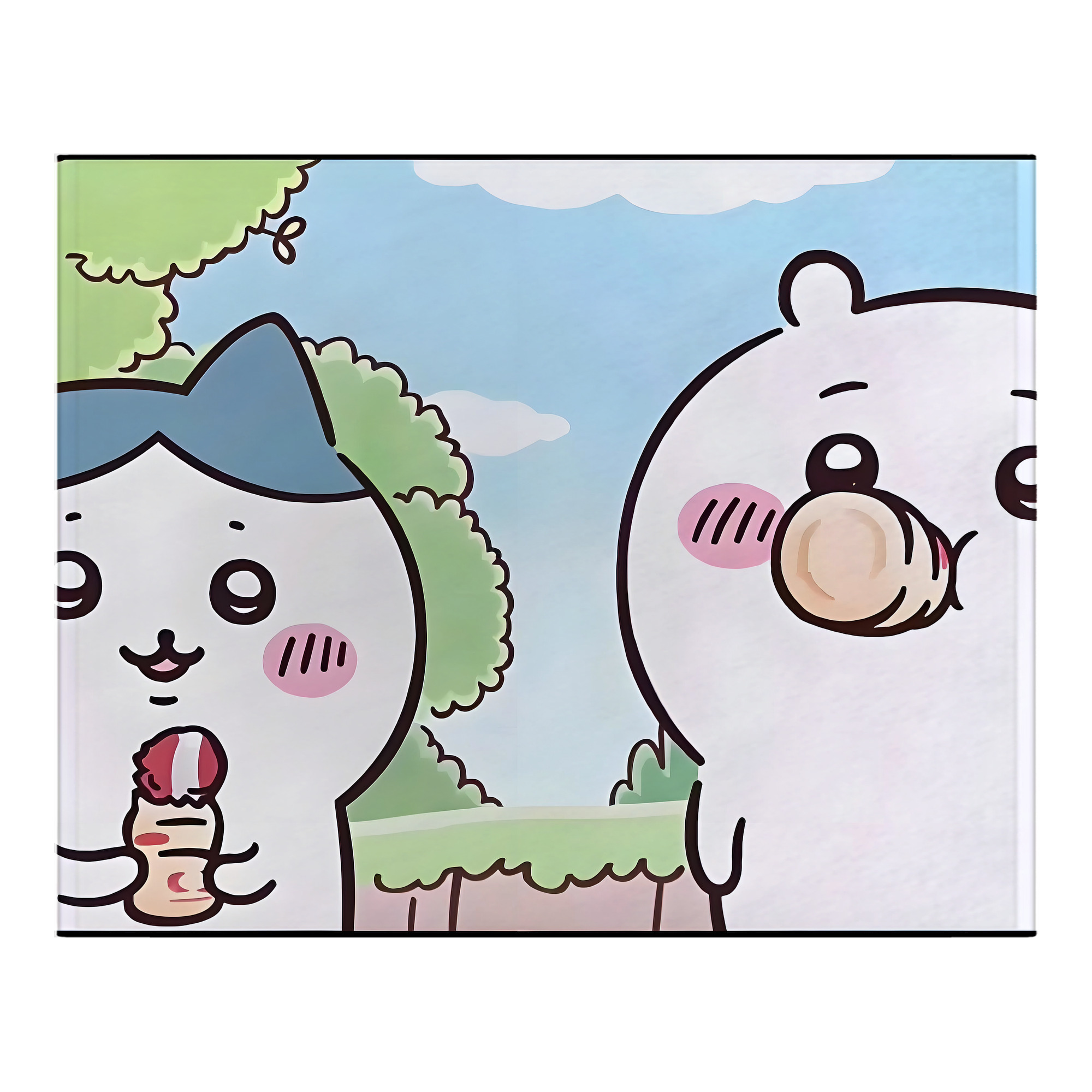 （画像用） ちいかわ Chii-kawa フランネルブランケット・多サイズ対応（横型）
