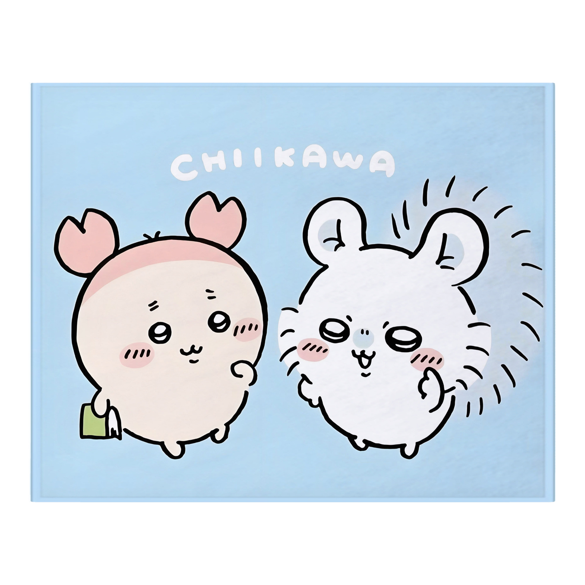 （画像用） ちいかわ Chii-kawa フランネルブランケット・多サイズ対応（横型）