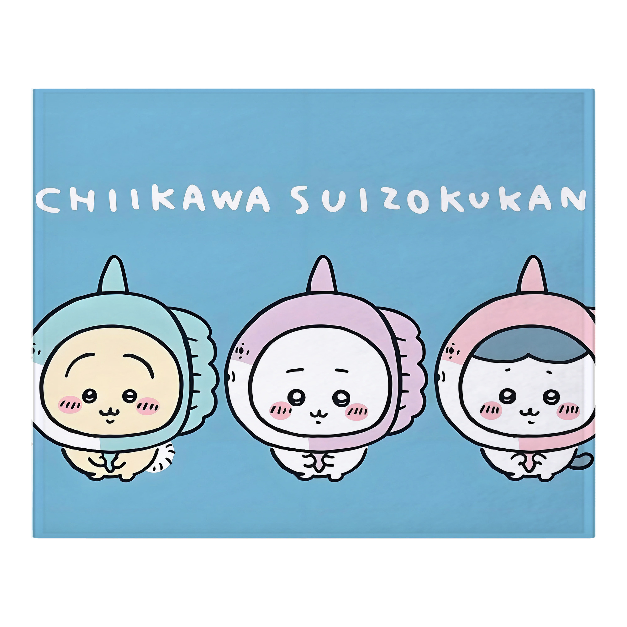 （画像用） ちいかわ Chii-kawa フランネルブランケット・多サイズ対応（横型）