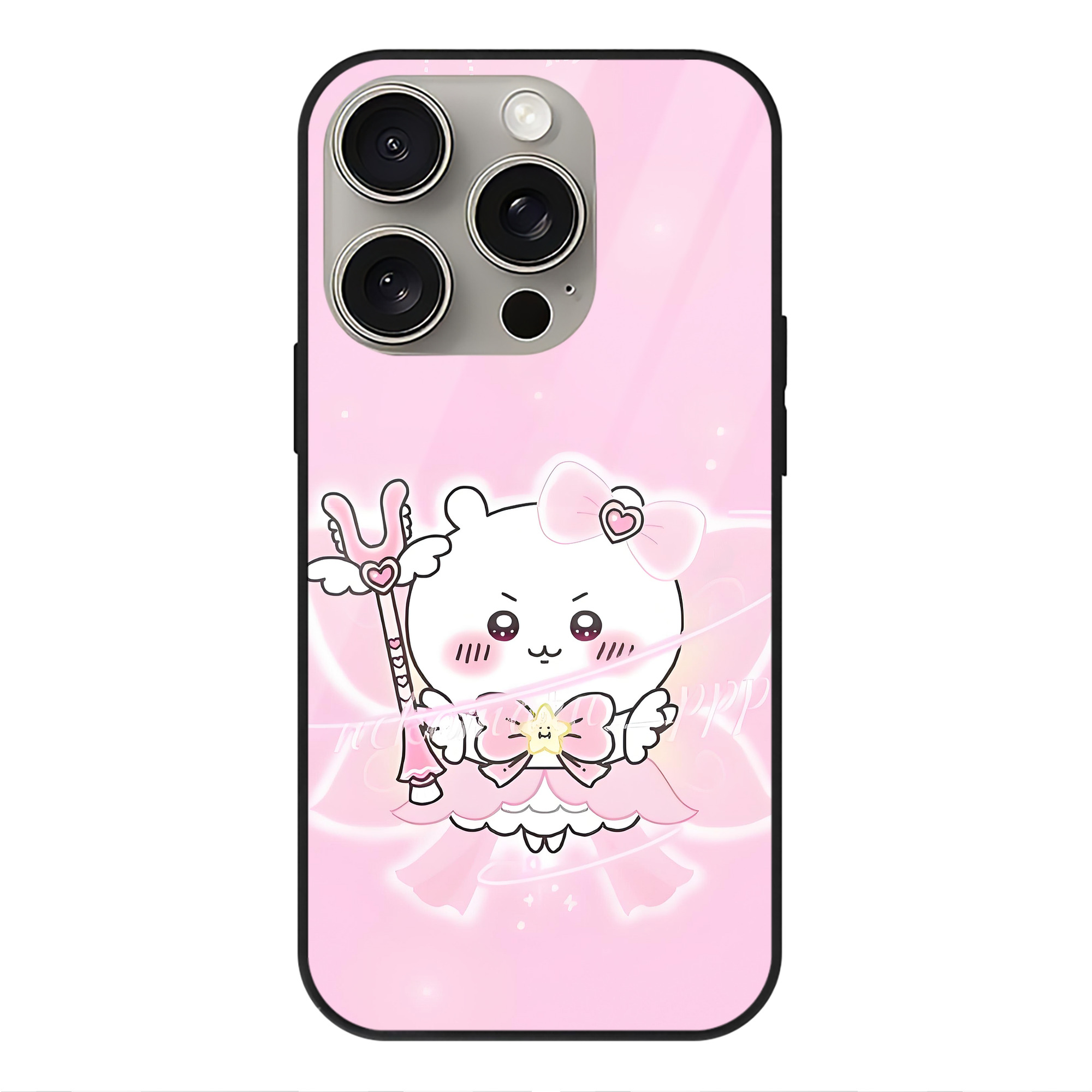 （画像用） ちいかわ Chii-kawa 【iPhone15Pro対応】スマホケース 耐衝撃＆黄変防止 背面ガラス
