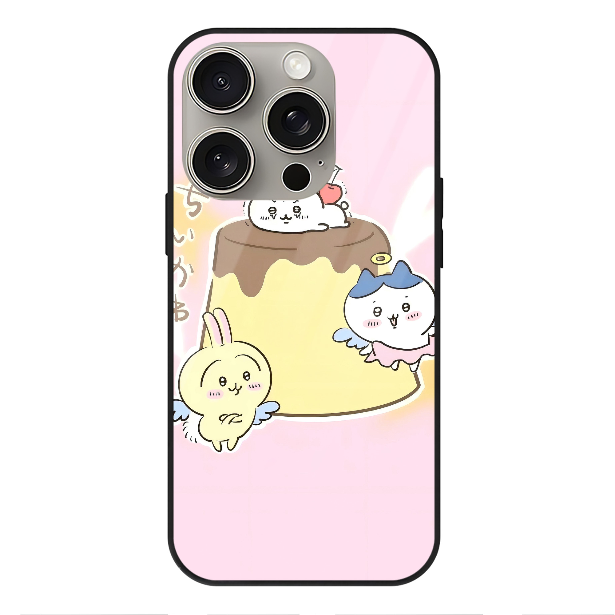 （画像用） ちいかわ Chii-kawa 【iPhone15Pro対応】スマホケース 耐衝撃＆黄変防止 背面ガラス