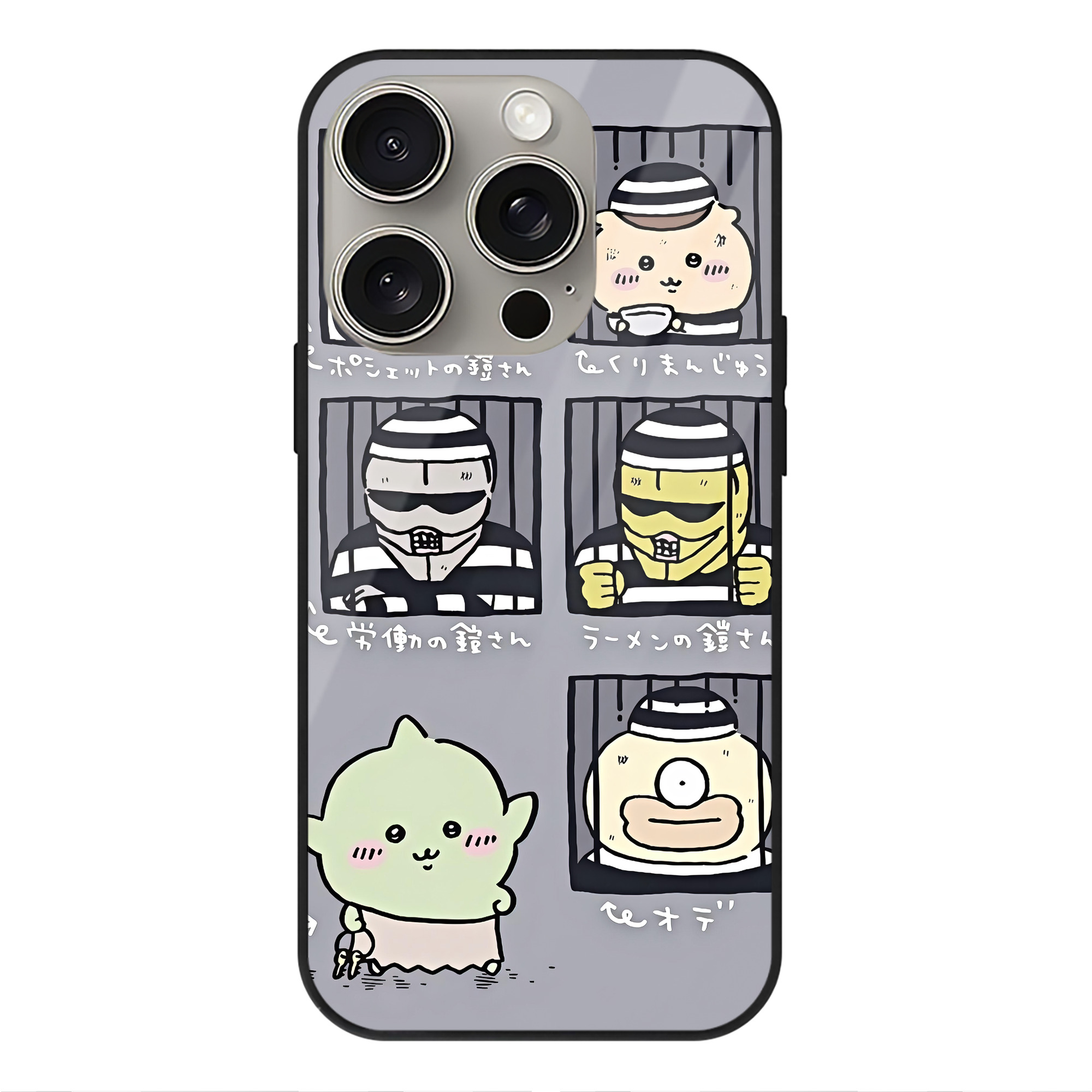 （画像用） ちいかわ Chii-kawa 【iPhone15Pro対応】スマホケース 耐衝撃＆黄変防止 背面ガラス