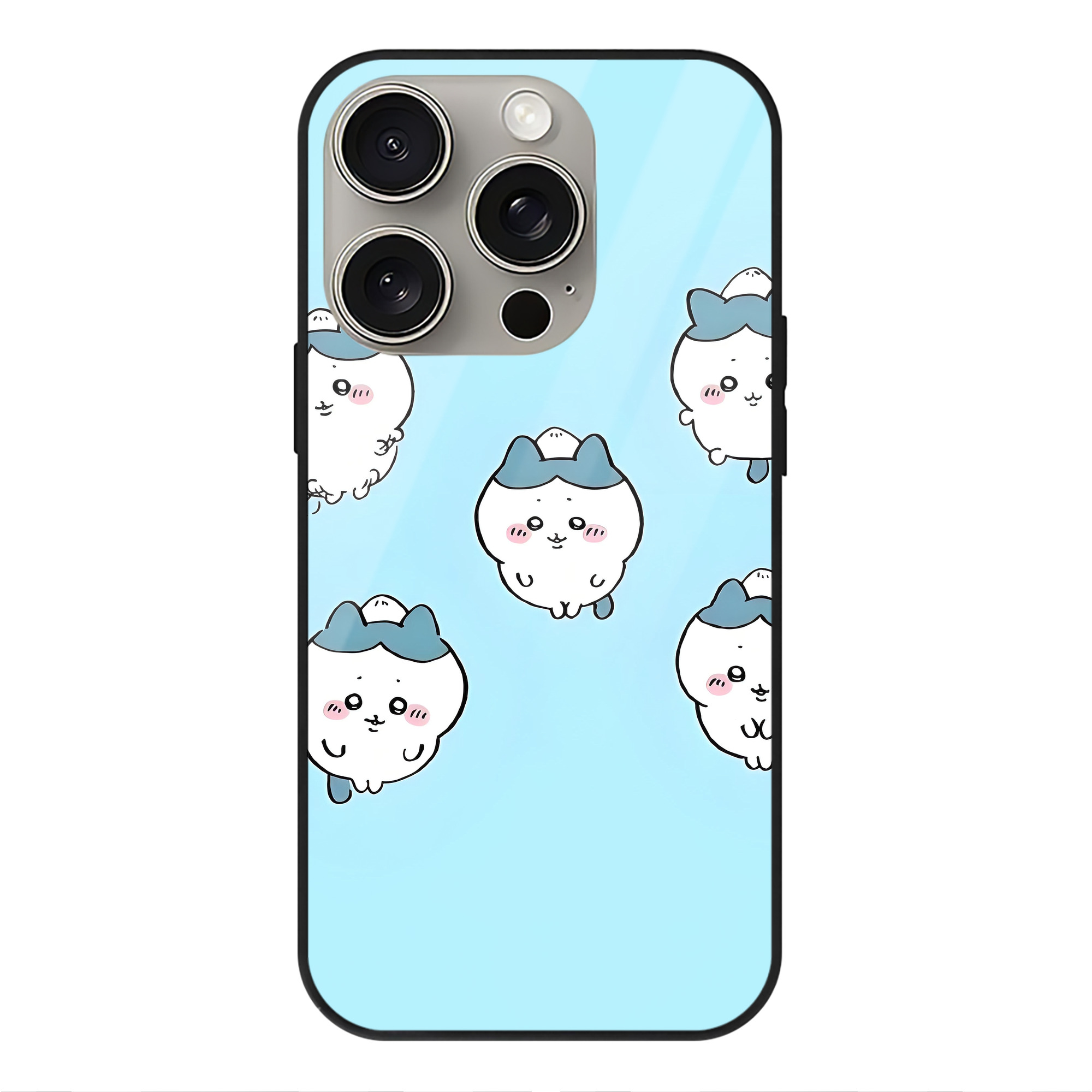 （画像用） ちいかわ Chii-kawa 【iPhone15Pro対応】スマホケース 耐衝撃＆黄変防止 背面ガラス