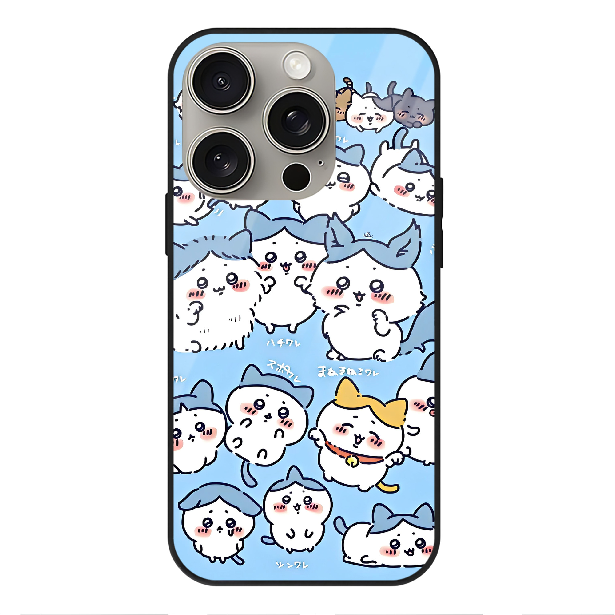 （画像用） ちいかわ Chii-kawa 【iPhone15Pro対応】スマホケース 耐衝撃＆黄変防止 背面ガラス