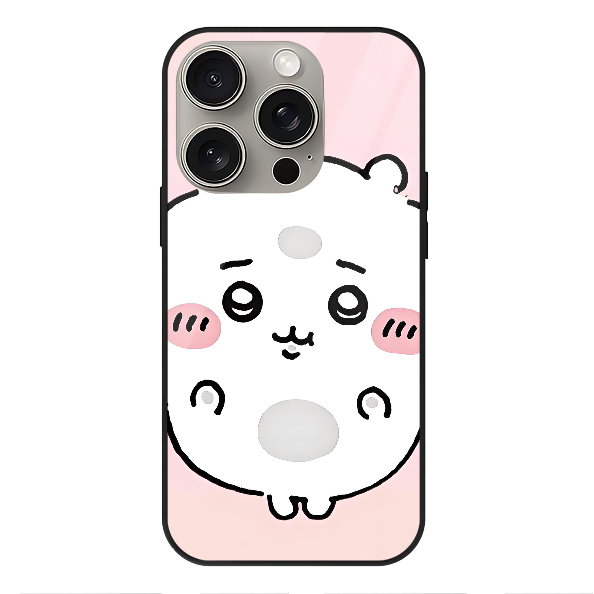 （画像用） ちいかわ Chii-kawa 【iPhone15Pro対応】スマホケース 耐衝撃＆黄変防止 背面ガラス