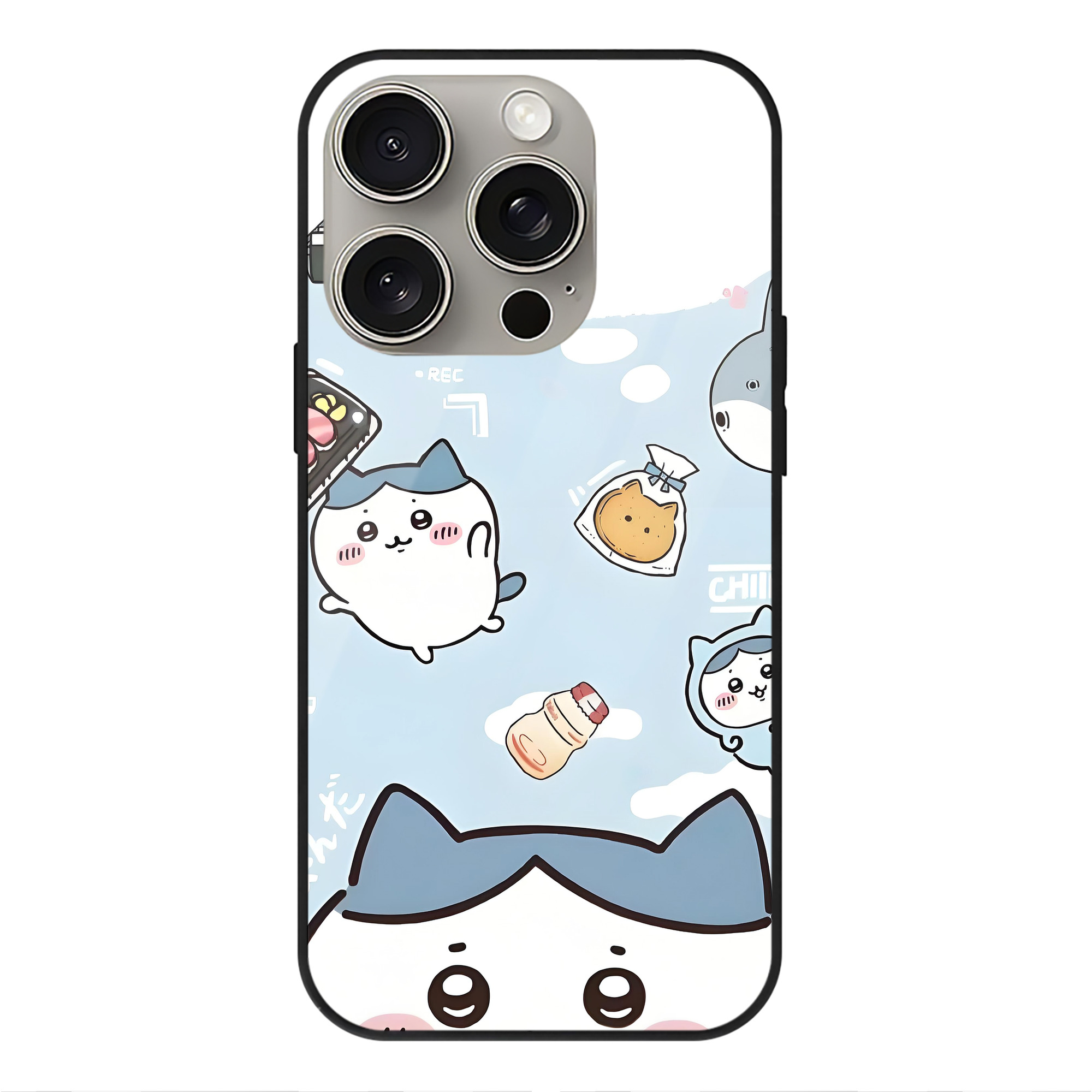 （画像用） ちいかわ Chii-kawa 【iPhone15Pro対応】スマホケース 耐衝撃＆黄変防止 背面ガラス