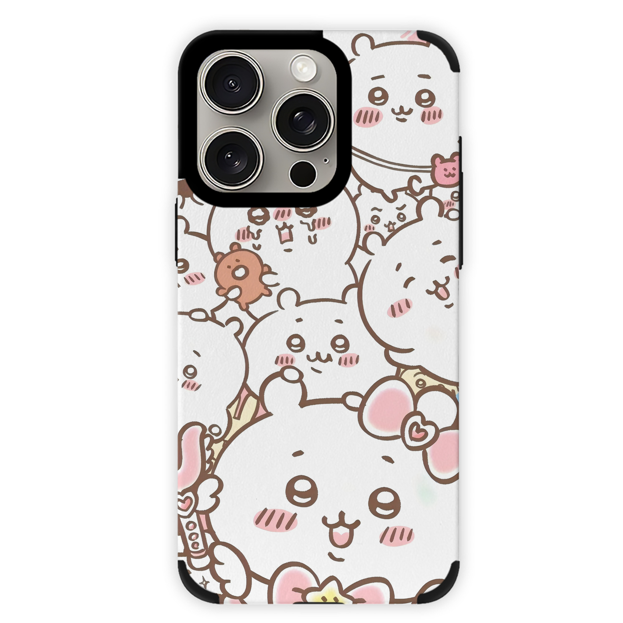 （画像用） ちいかわ Chii-kawa 【iPhone15ProMax対応】 PUレザー スマホケース 耐衝撃＆黄変防止