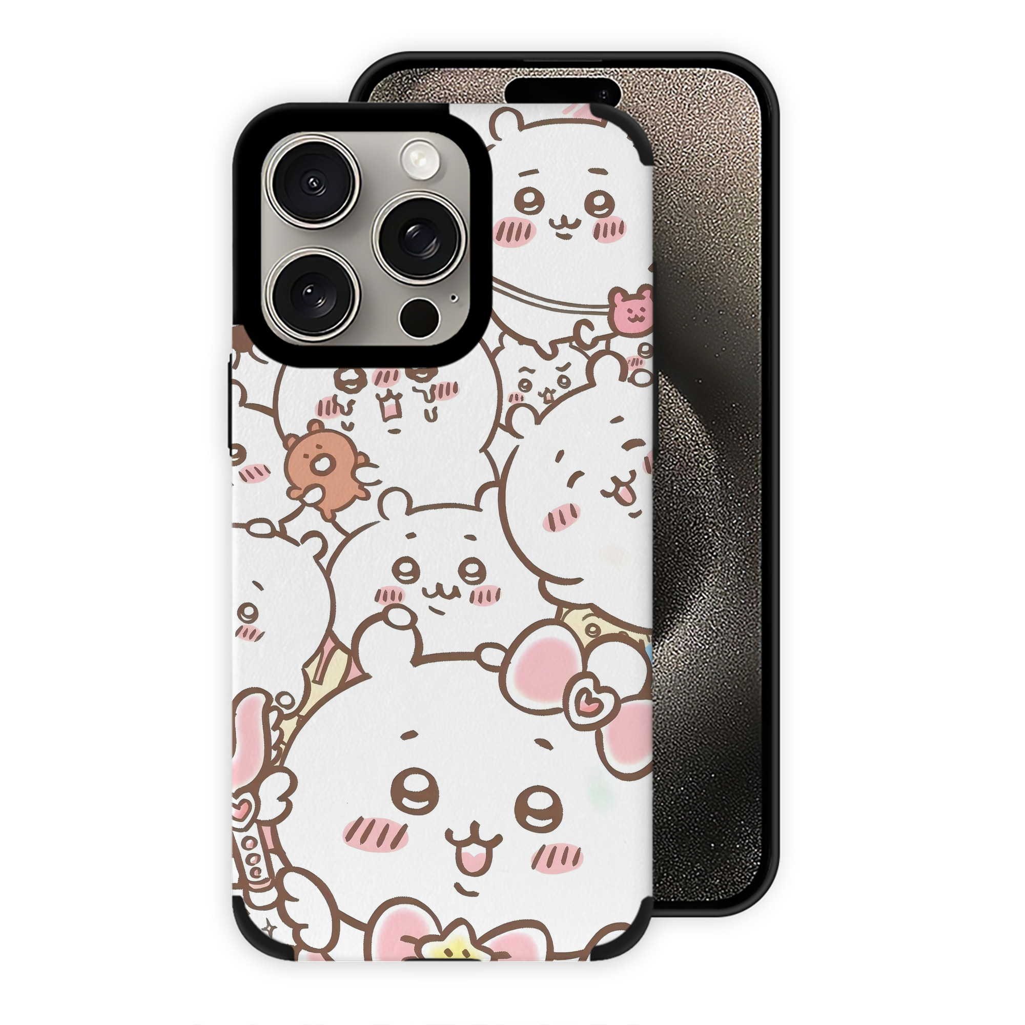 （画像用） ちいかわ Chii-kawa 【iPhone15ProMax対応】 PUレザー スマホケース 耐衝撃＆黄変防止