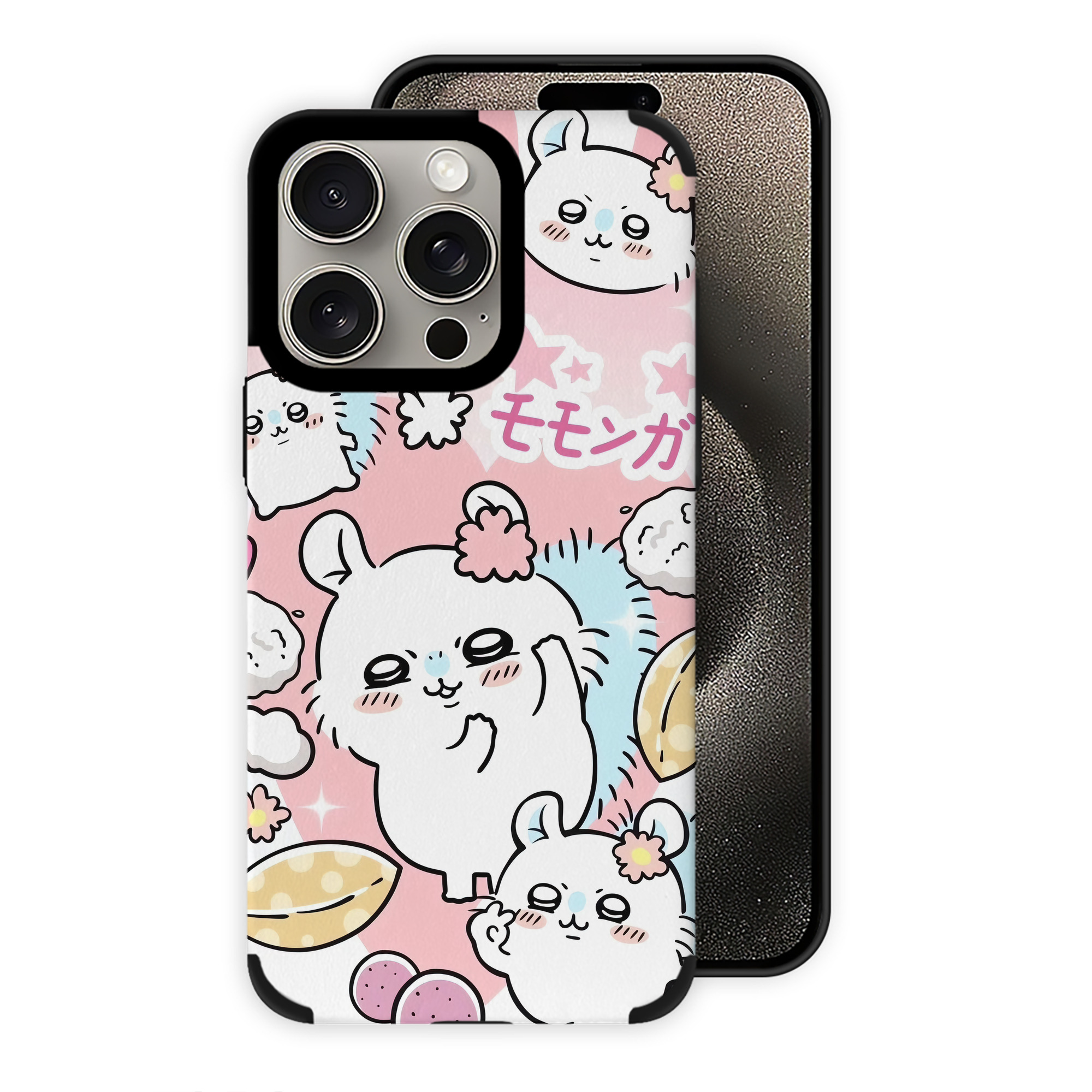 （画像用） ちいかわ Chii-kawa 【iPhone15ProMax対応】 PUレザー スマホケース 耐衝撃＆黄変防止