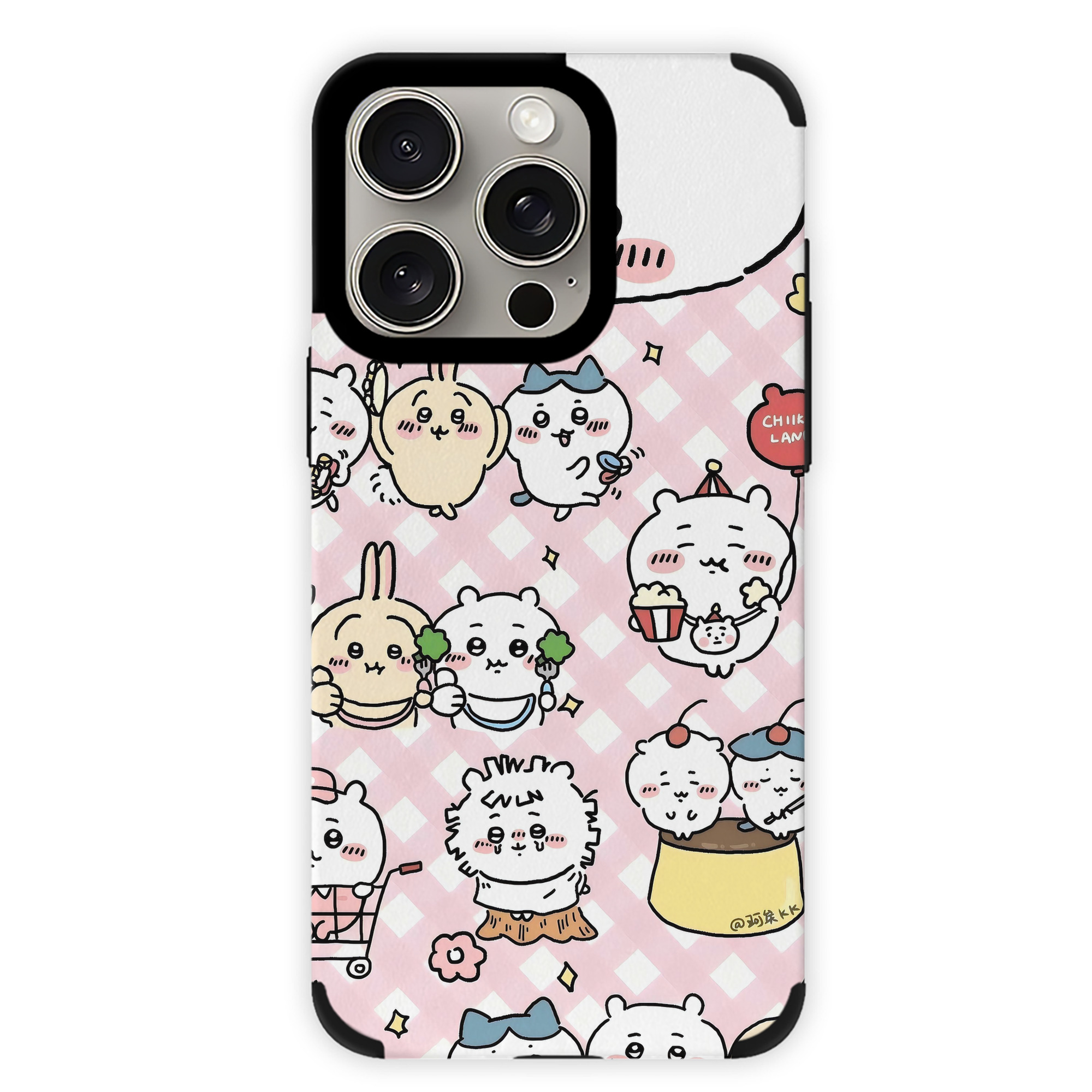 （画像用） ちいかわ Chii-kawa 【iPhone15ProMax対応】 PUレザー スマホケース 耐衝撃＆黄変防止