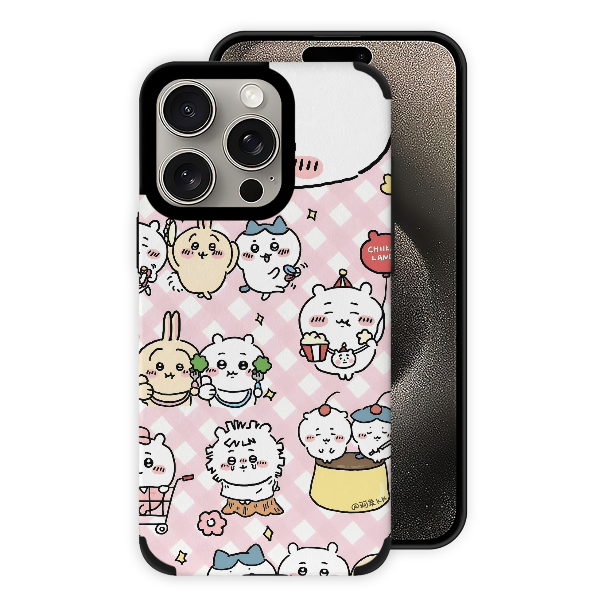 （画像用） ちいかわ Chii-kawa 【iPhone15ProMax対応】 PUレザー スマホケース 耐衝撃＆黄変防止