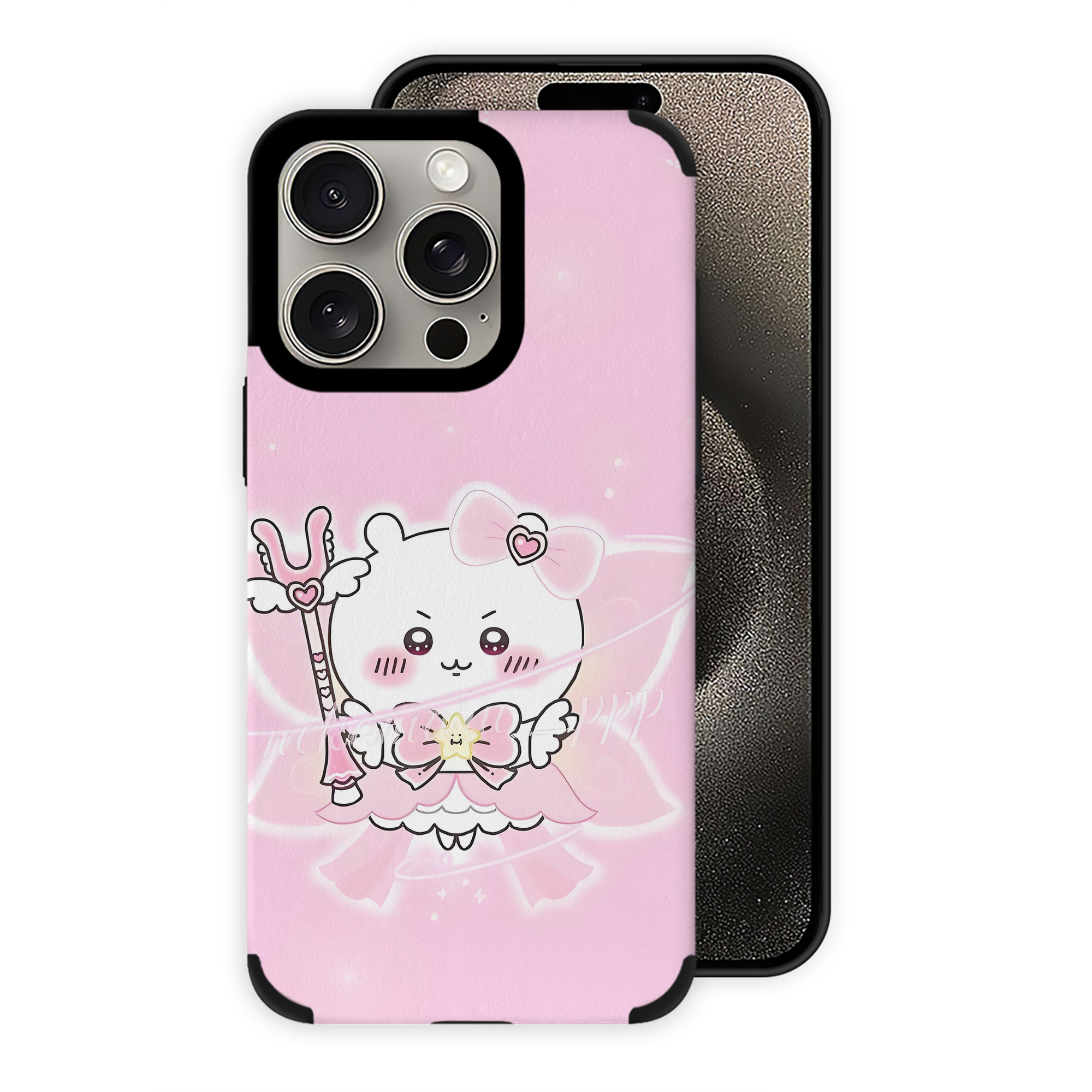 （画像用） ちいかわ Chii-kawa 【iPhone15ProMax対応】 PUレザー スマホケース 耐衝撃＆黄変防止