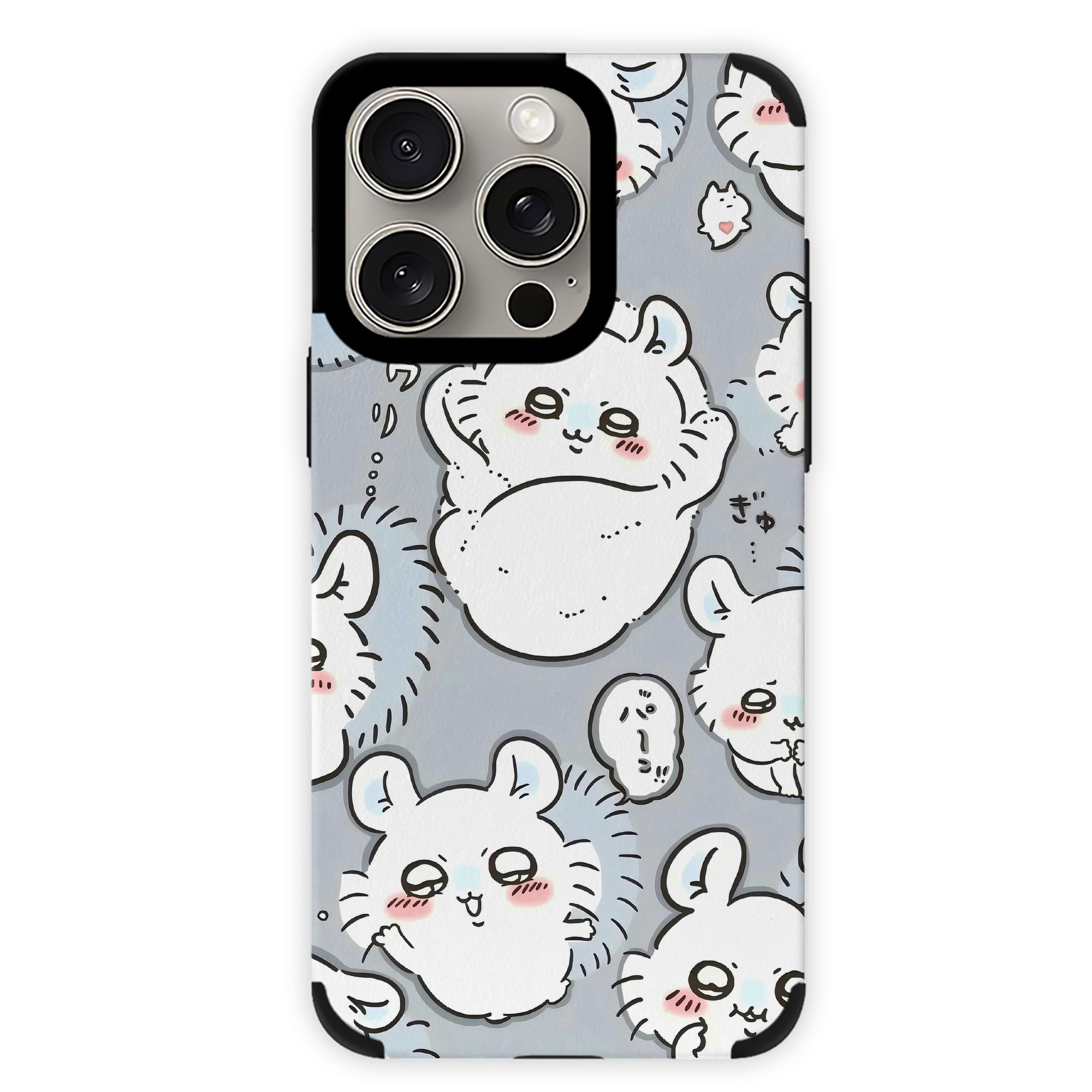 （画像用） ちいかわ Chii-kawa 【iPhone15ProMax対応】 PUレザー スマホケース 耐衝撃＆黄変防止