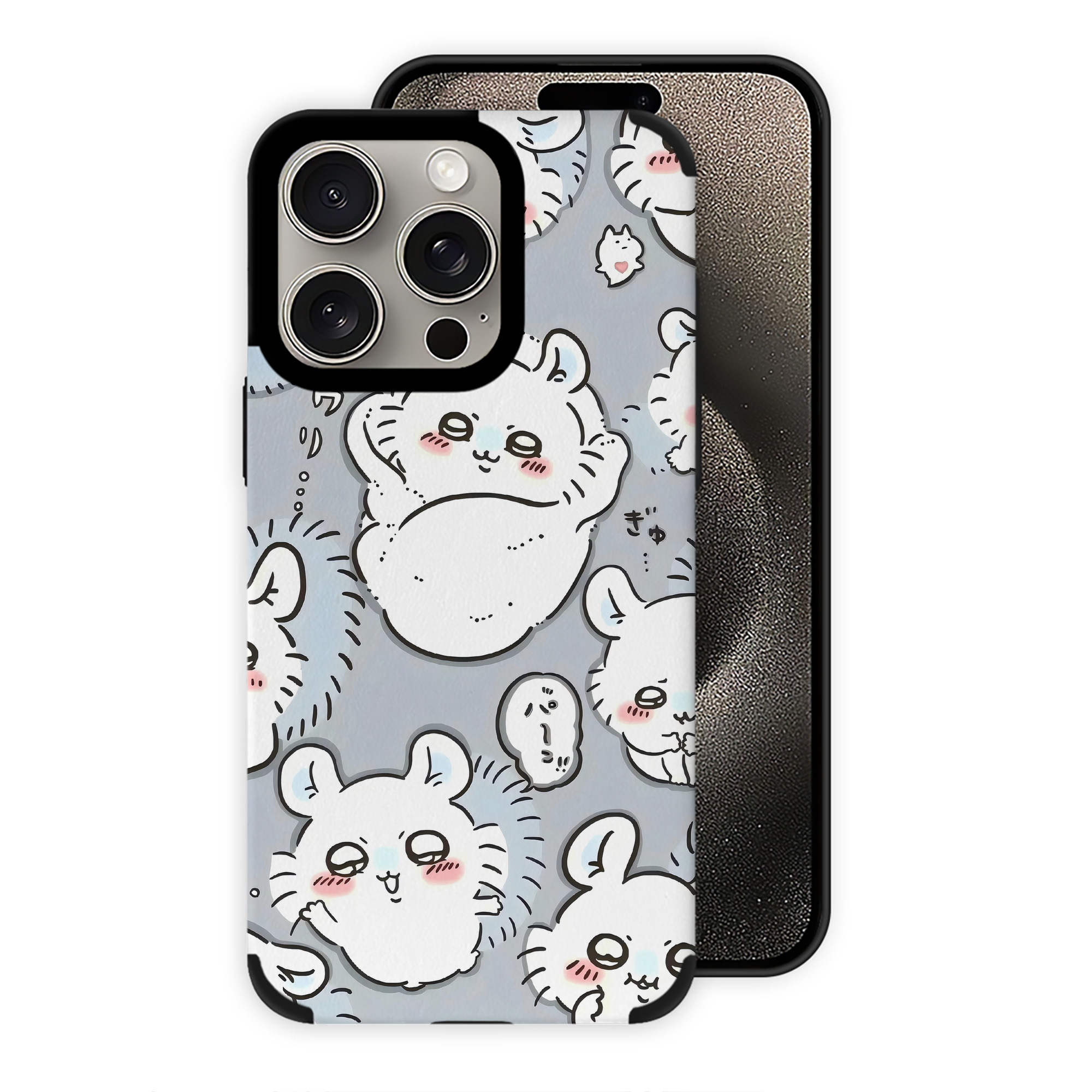 （画像用） ちいかわ Chii-kawa 【iPhone15ProMax対応】 PUレザー スマホケース 耐衝撃＆黄変防止