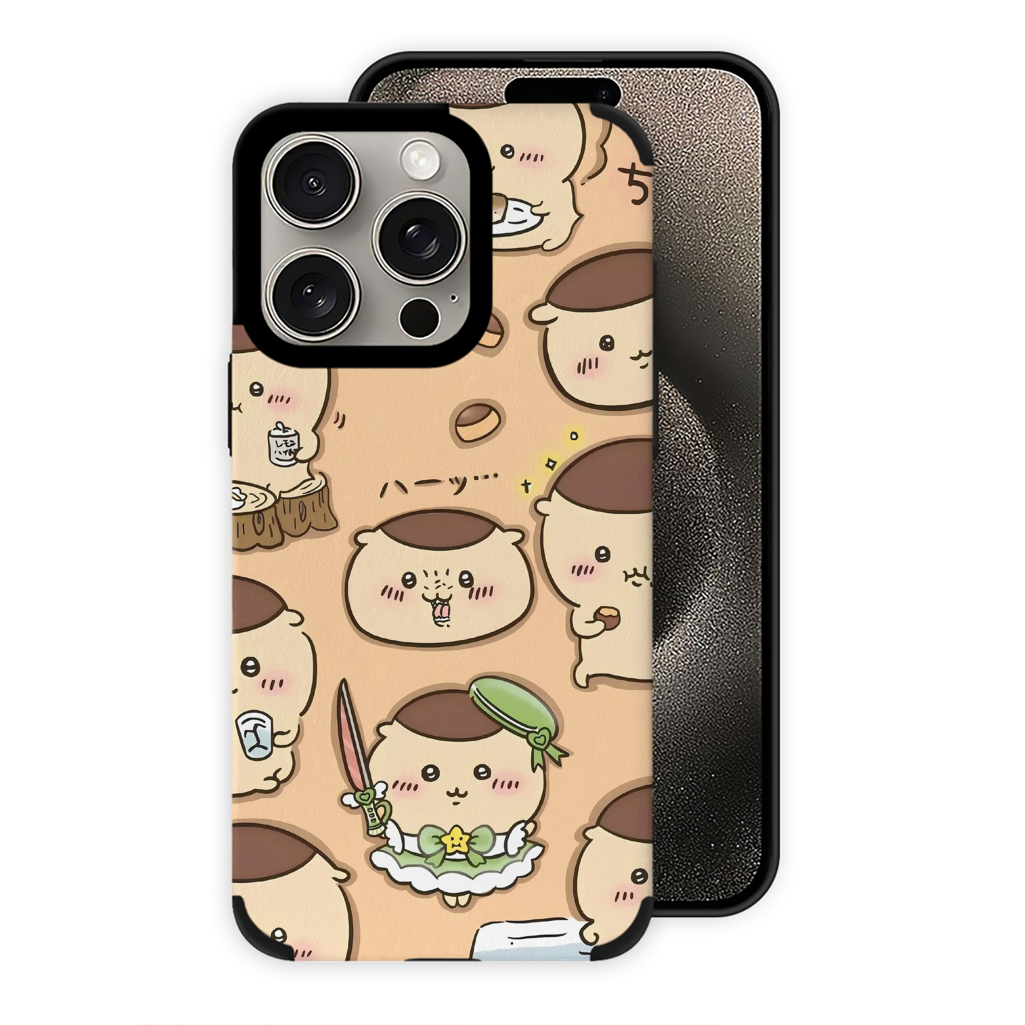 （画像用） ちいかわ Chii-kawa 【iPhone15ProMax対応】 PUレザー スマホケース 耐衝撃＆黄変防止