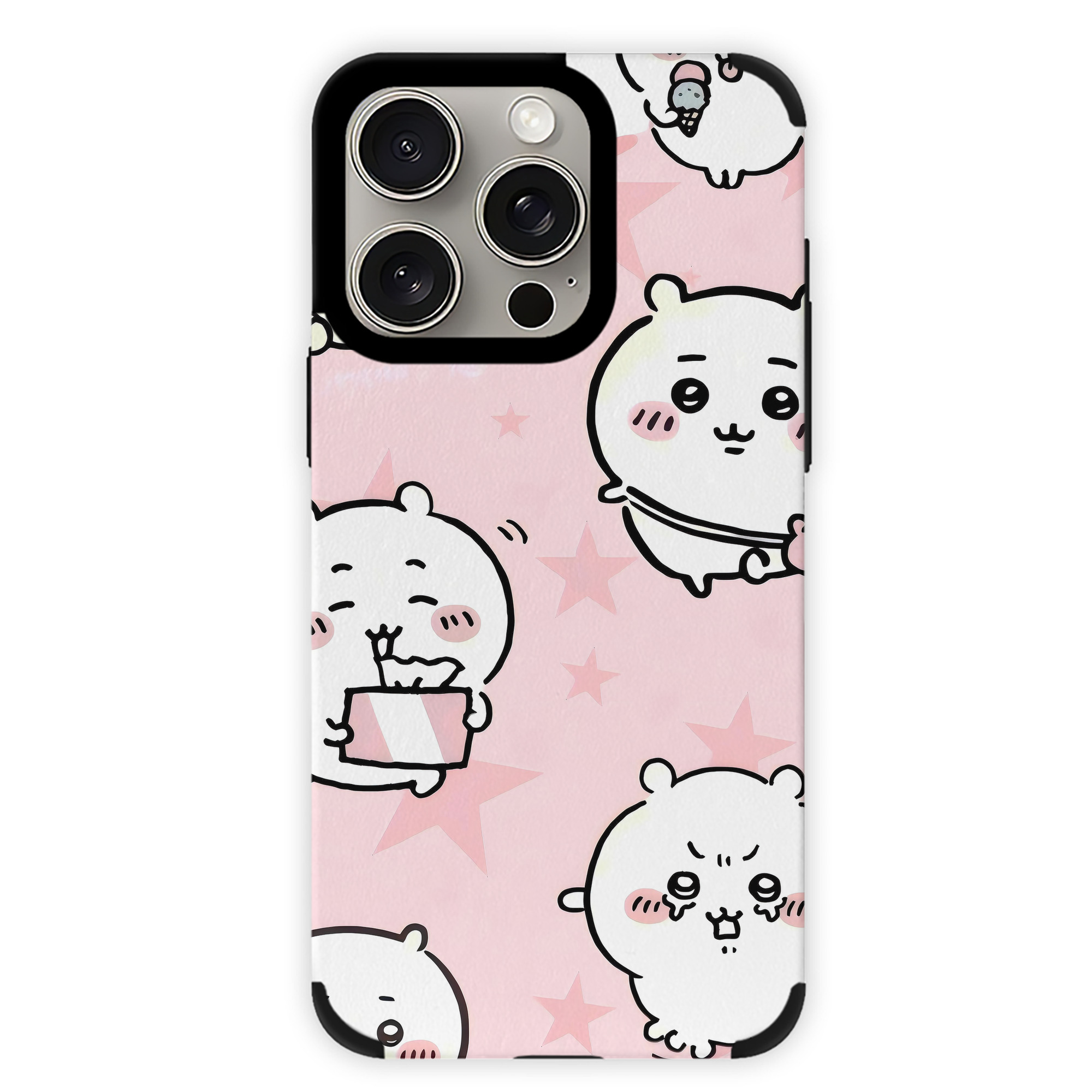 （画像用） ちいかわ Chii-kawa 【iPhone15ProMax対応】 PUレザー スマホケース 耐衝撃＆黄変防止