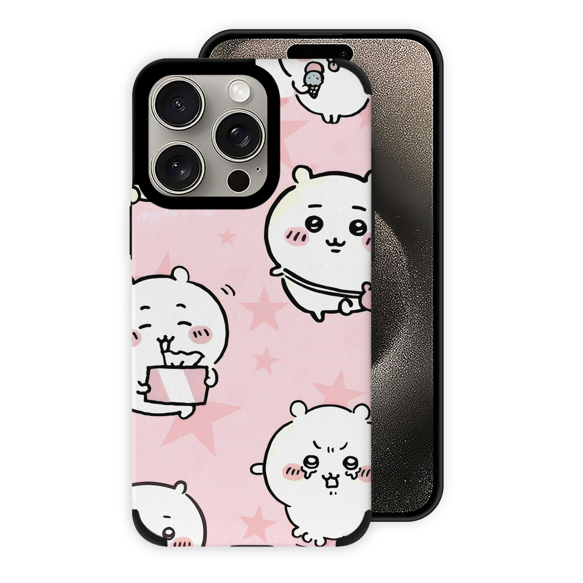 （画像用） ちいかわ Chii-kawa 【iPhone15ProMax対応】 PUレザー スマホケース 耐衝撃＆黄変防止