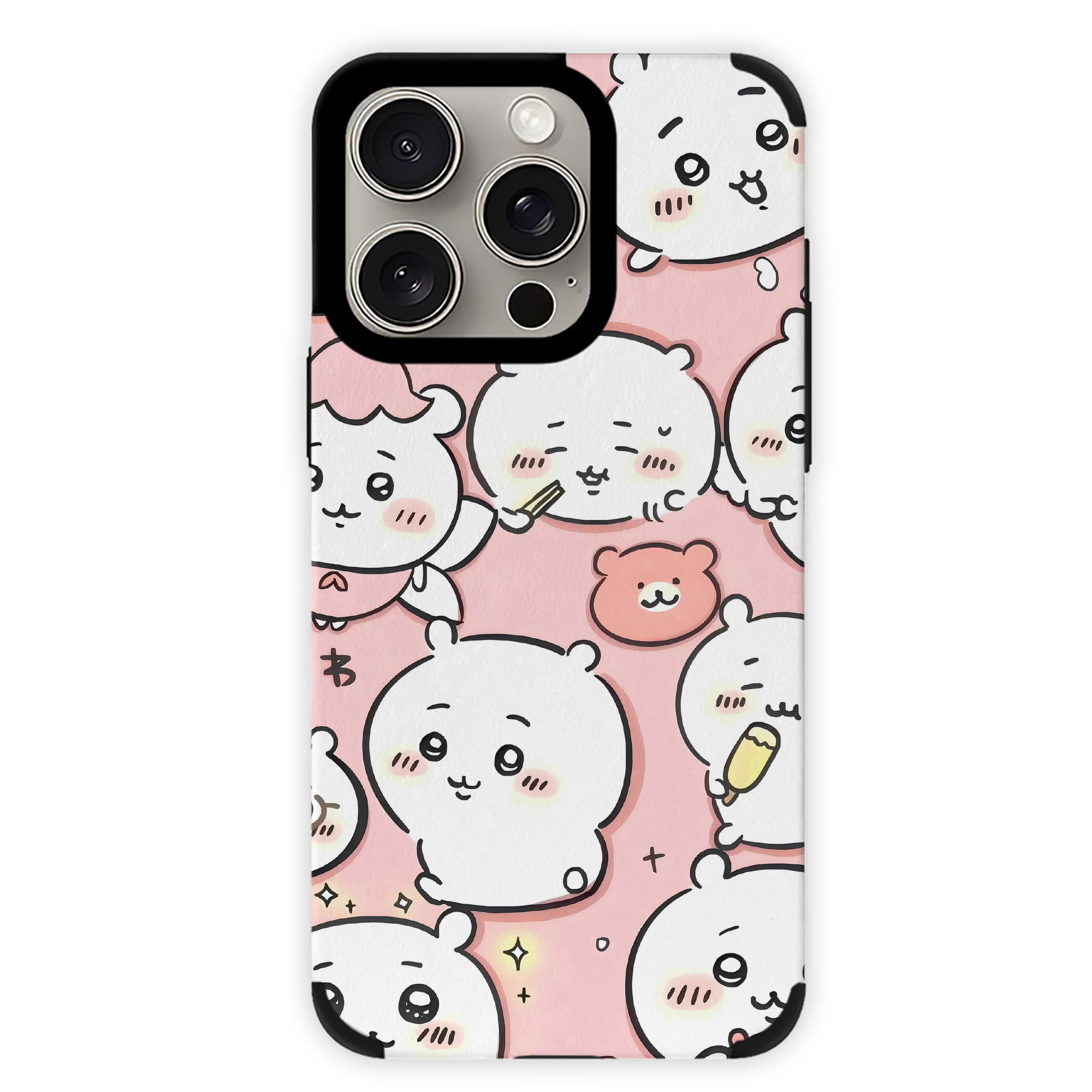 （画像用） ちいかわ Chii-kawa 【iPhone15ProMax対応】 PUレザー スマホケース 耐衝撃＆黄変防止