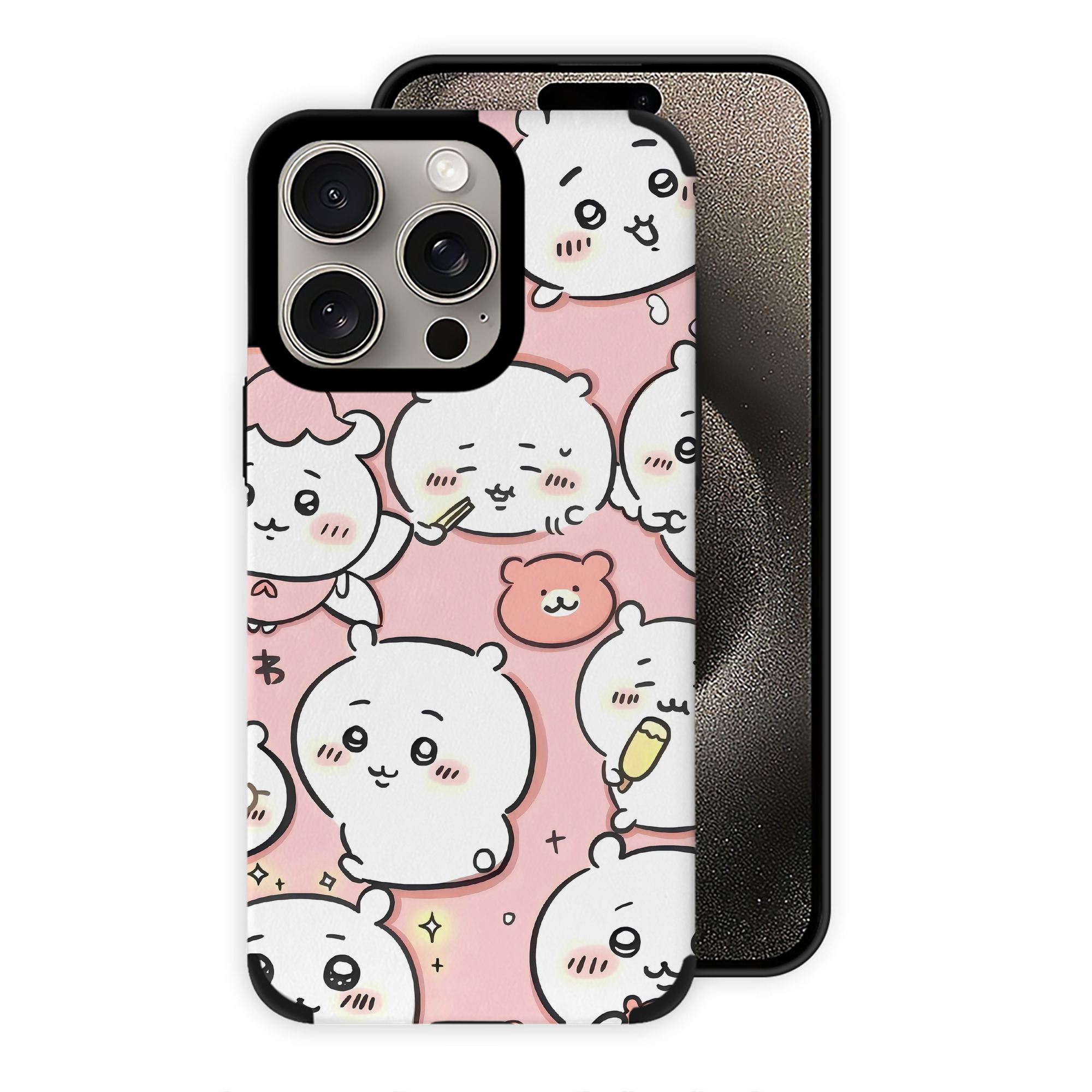 （画像用） ちいかわ Chii-kawa 【iPhone15ProMax対応】 PUレザー スマホケース 耐衝撃＆黄変防止