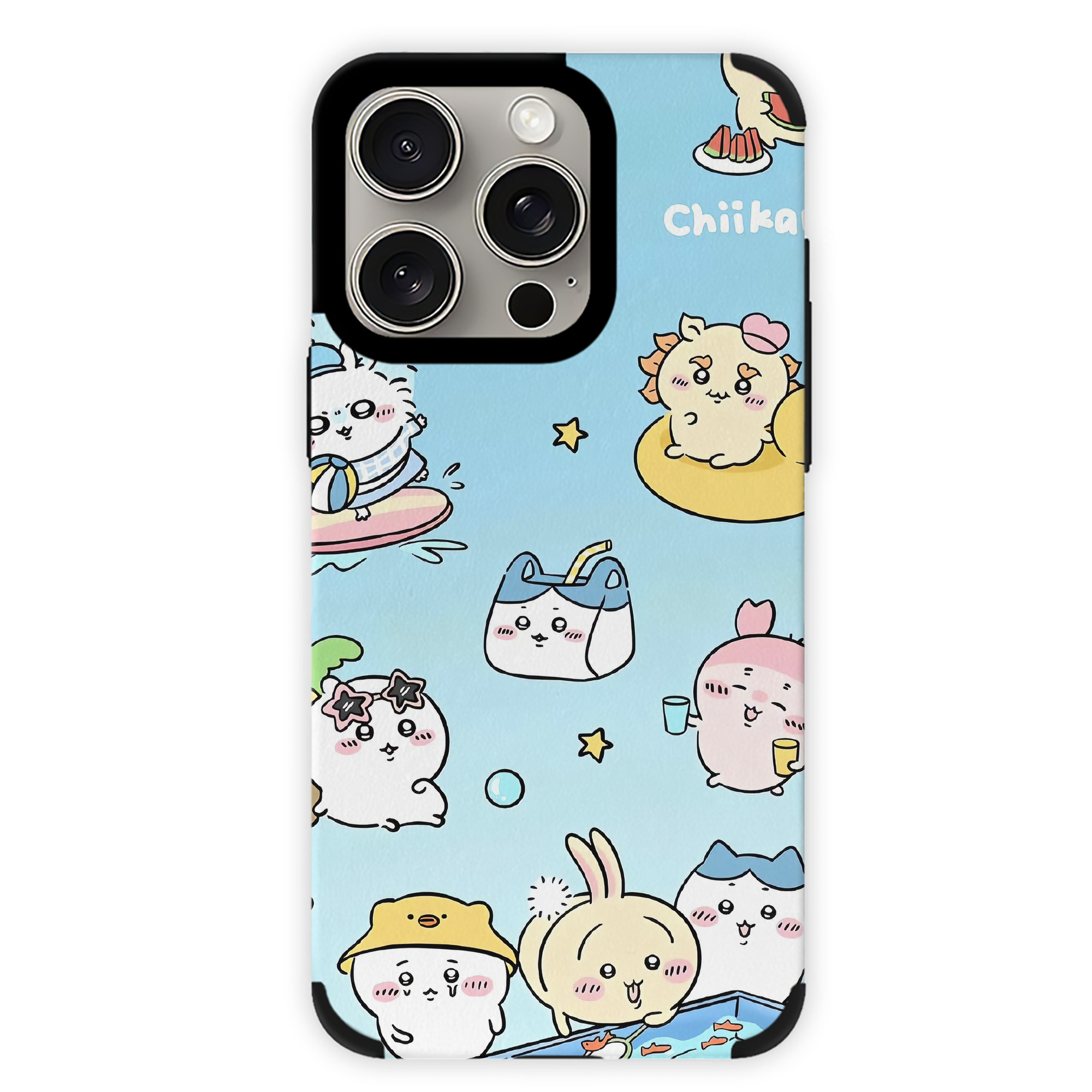 （画像用） ちいかわ Chii-kawa 【iPhone15ProMax対応】 PUレザー スマホケース 耐衝撃＆黄変防止