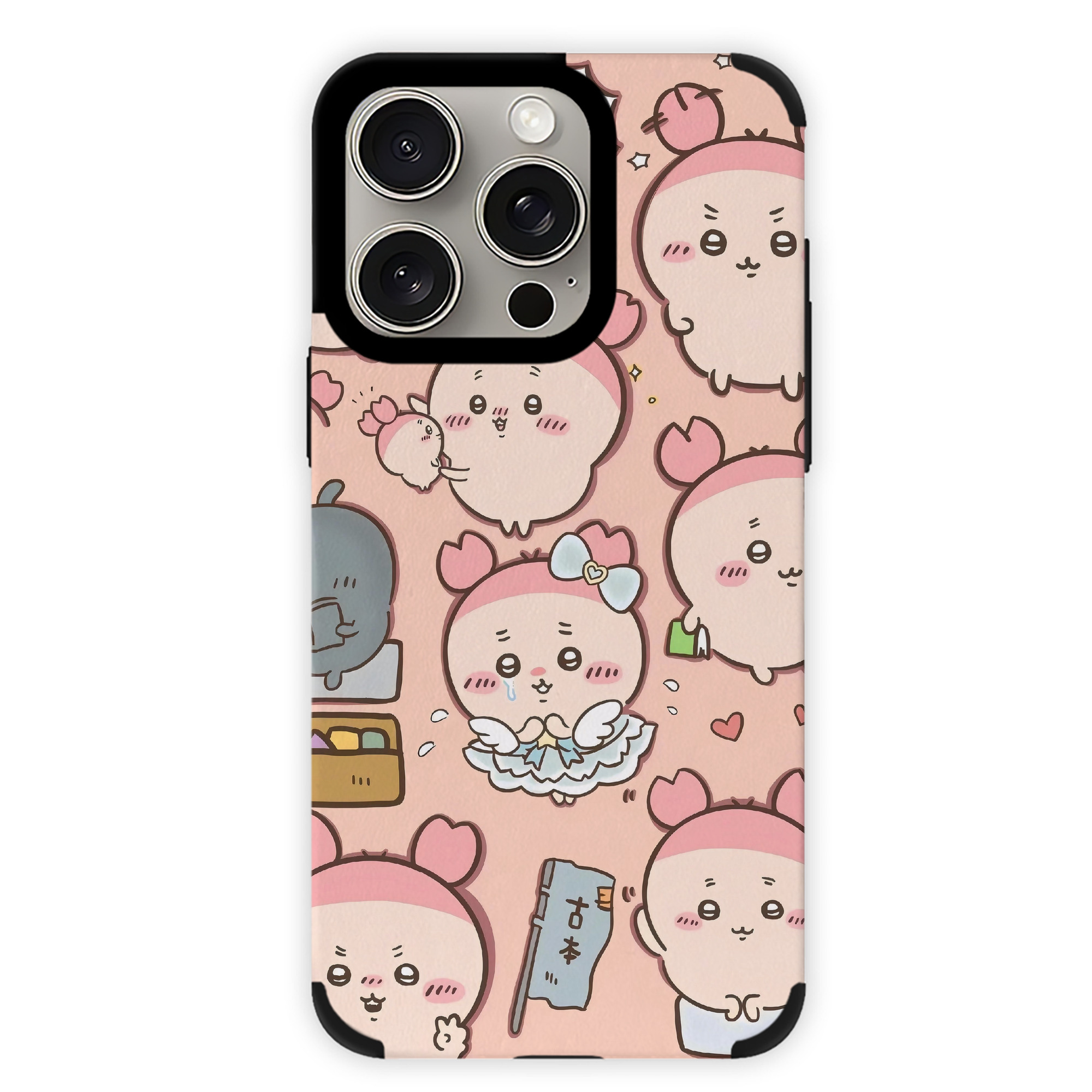 （画像用） ちいかわ Chii-kawa 【iPhone15ProMax対応】 PUレザー スマホケース 耐衝撃＆黄変防止