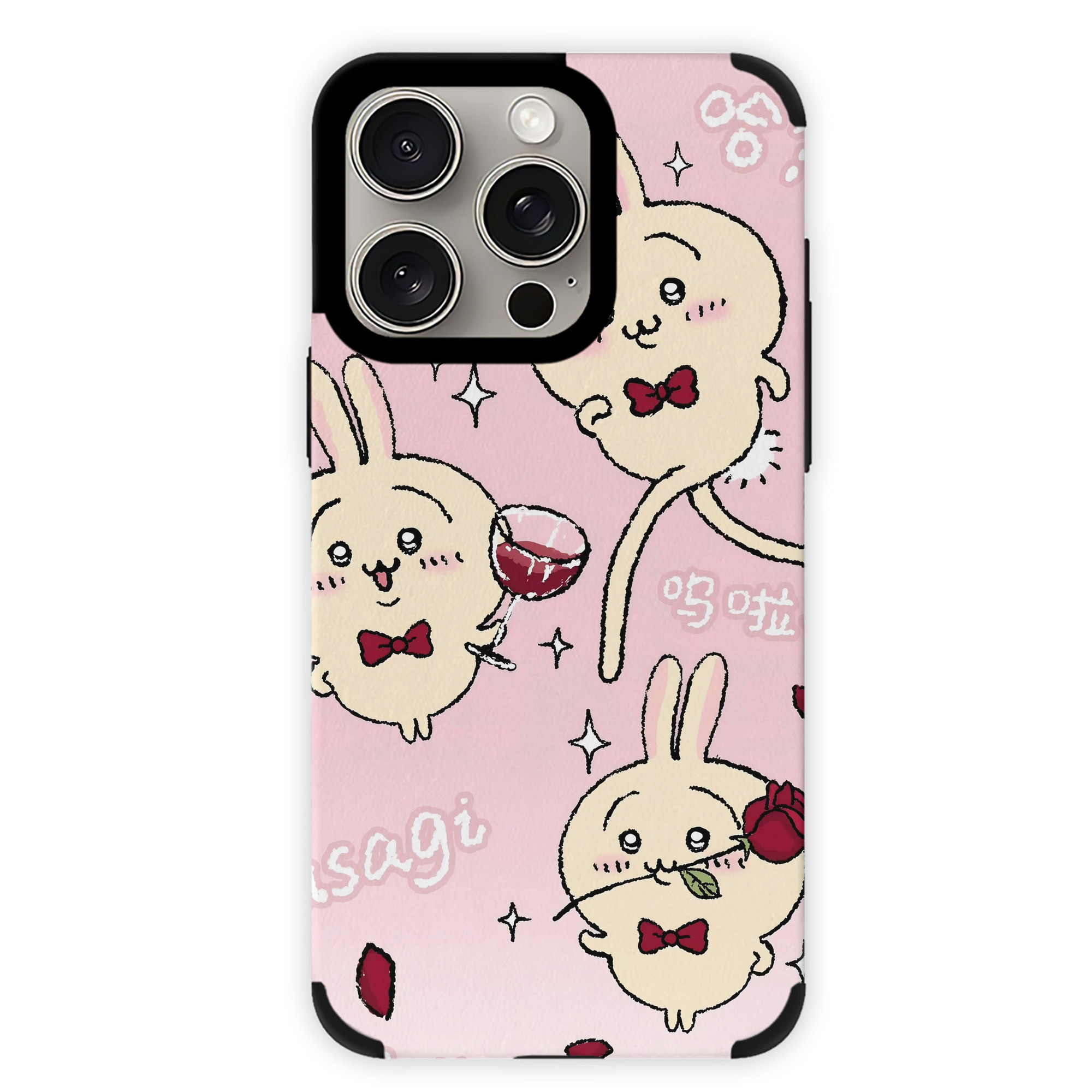 （画像用） ちいかわ Chii-kawa 【iPhone15ProMax対応】 PUレザー スマホケース 耐衝撃＆黄変防止