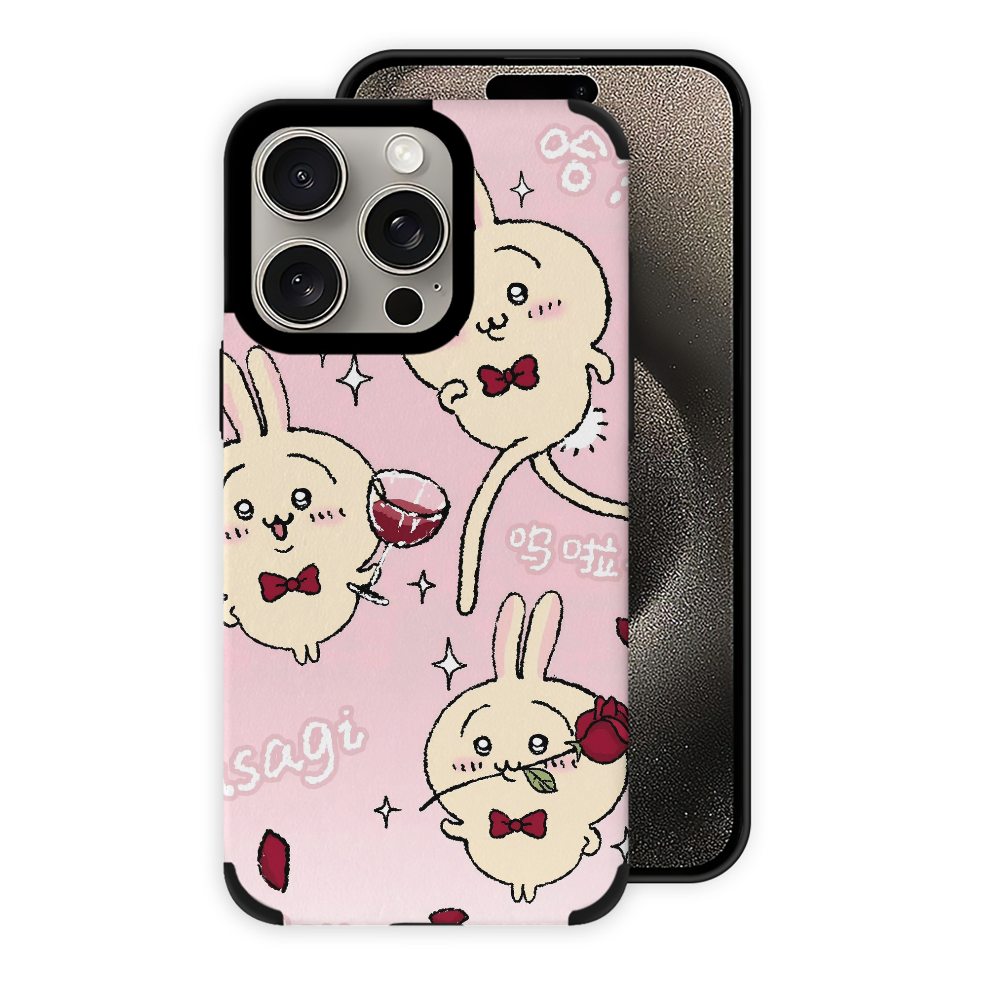 （画像用） ちいかわ Chii-kawa 【iPhone15ProMax対応】 PUレザー スマホケース 耐衝撃＆黄変防止
