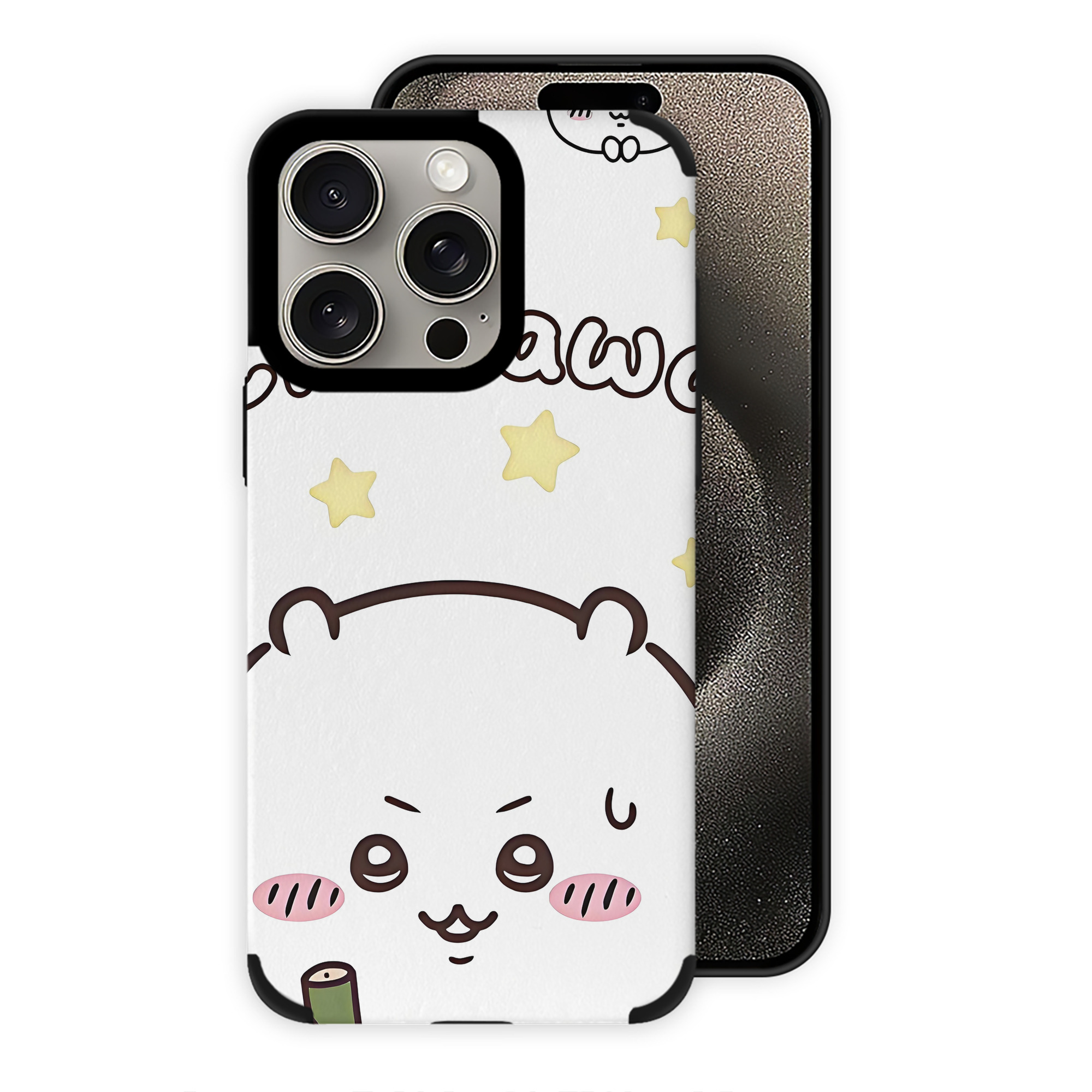 （画像用） ちいかわ Chii-kawa 【iPhone15ProMax対応】 PUレザー スマホケース 耐衝撃＆黄変防止