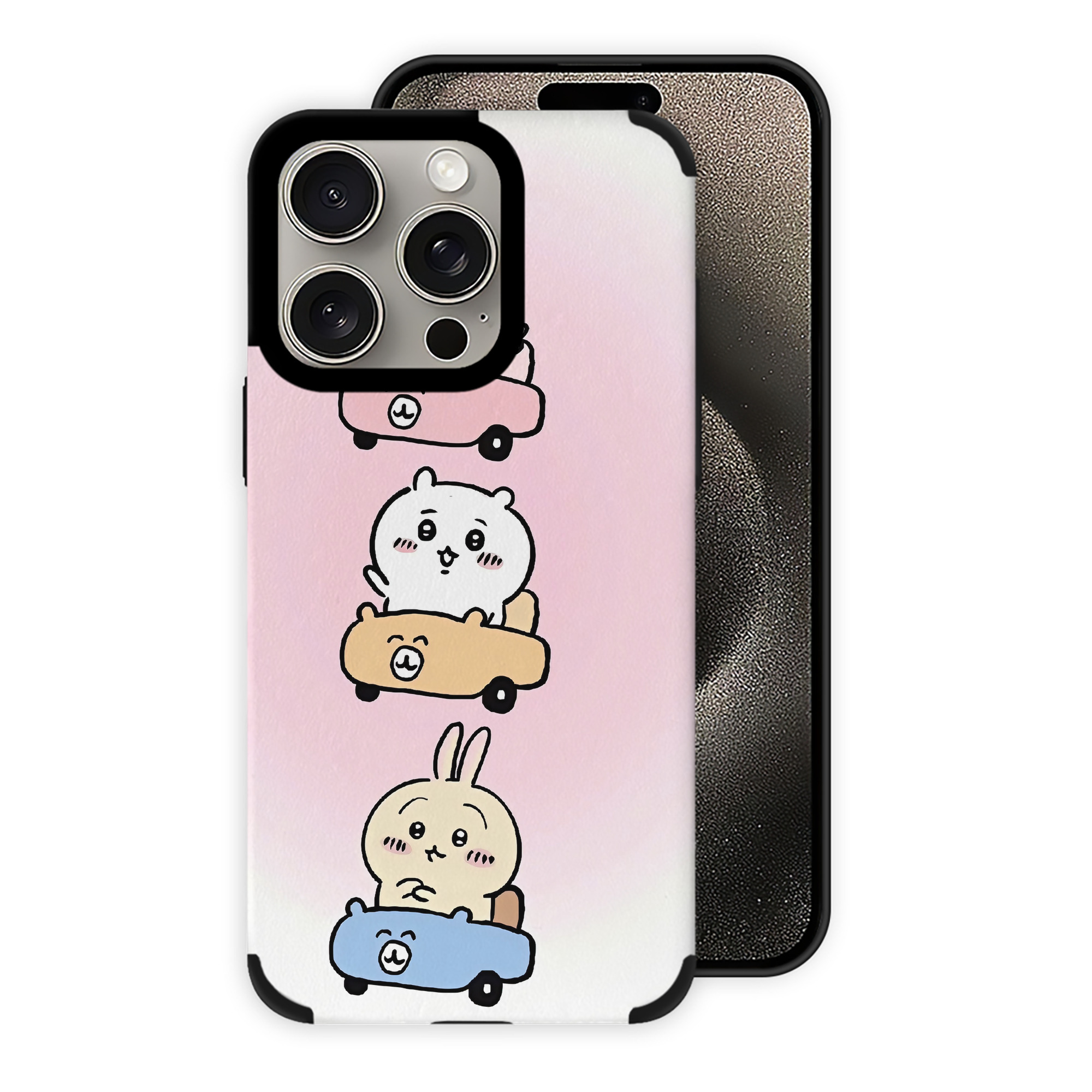 （画像用） ちいかわ Chii-kawa 【iPhone15ProMax対応】 PUレザー スマホケース 耐衝撃＆黄変防止